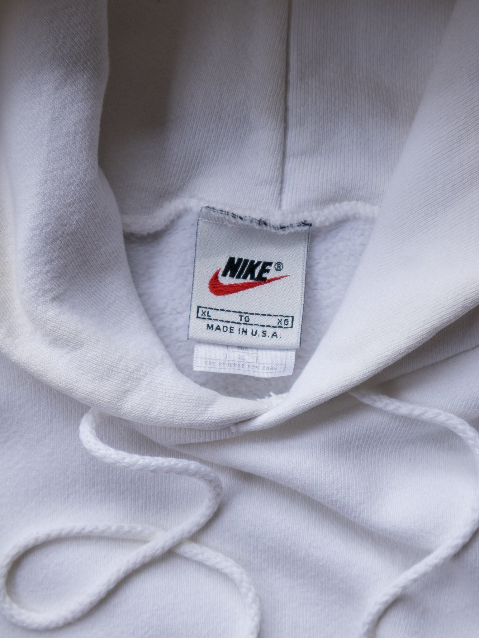 Vintage 00s White Nike Spell Out Hoodie (XL)