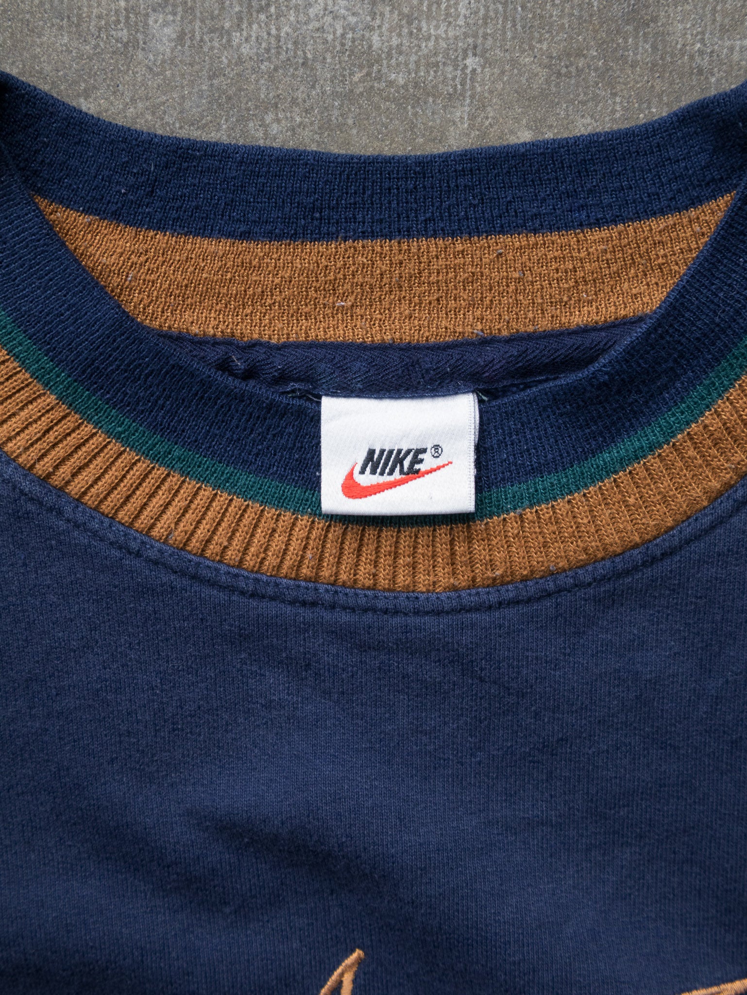 Vintage 90s Navy Nike Swoosh Sweatshirt (XL)