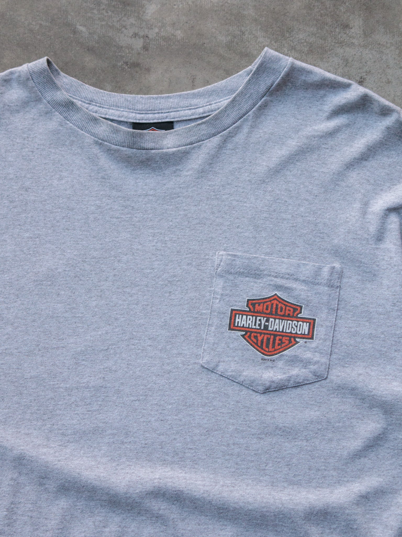 Vintage Grey Harley-Davidson Minot North Dakota Long Sleeve (-)