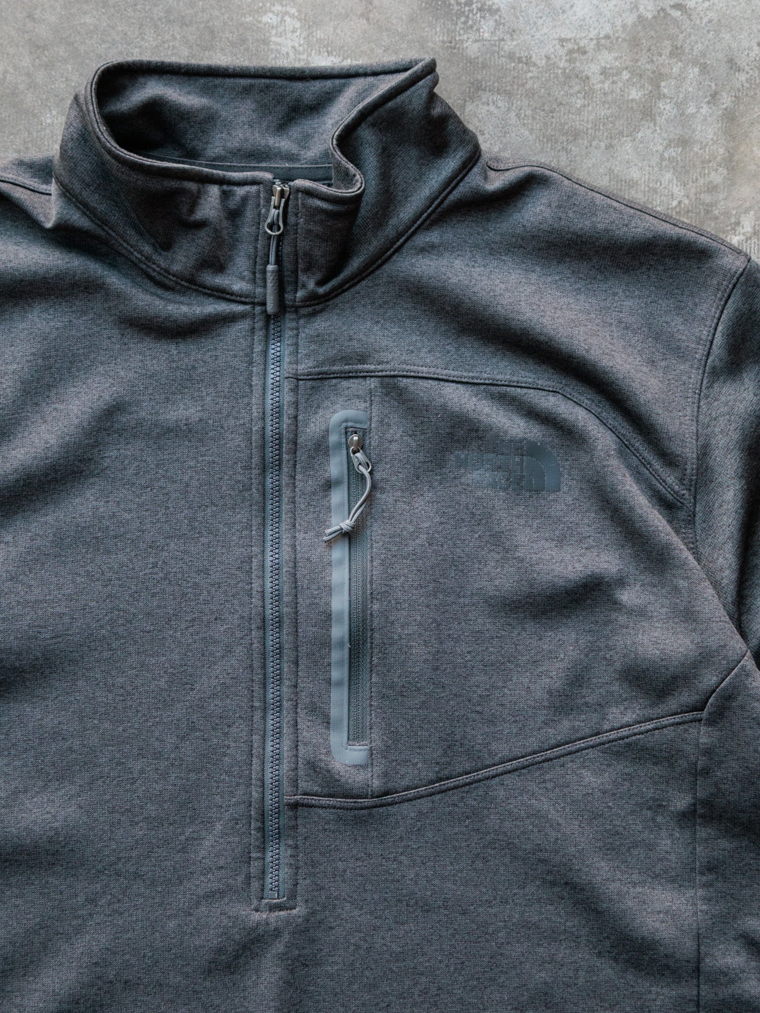 Vintage Grey The North Face Quarter Zip Fleece (XL)