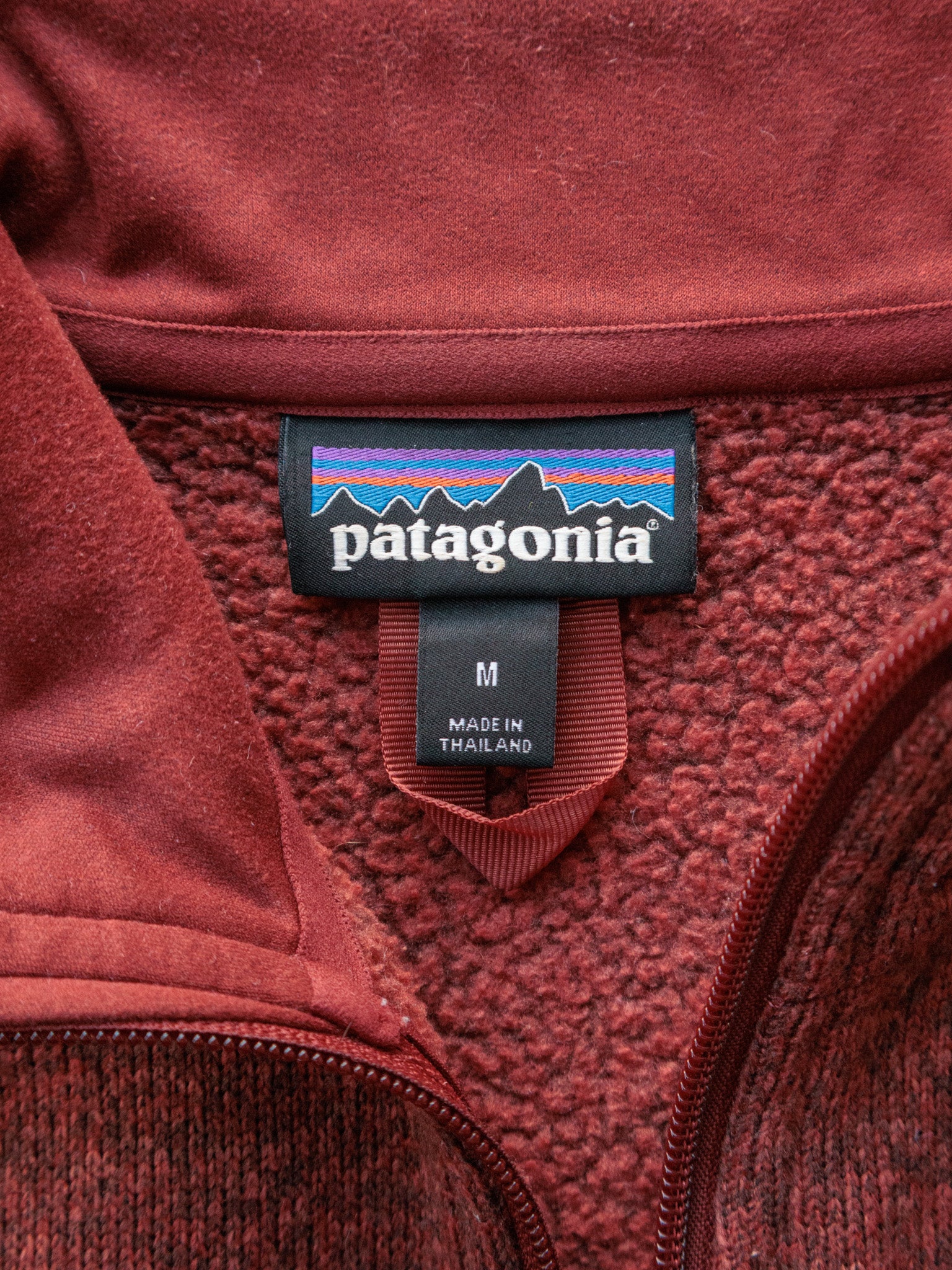 Vintage Red Patagonia Quarter Zip Fleece (M)