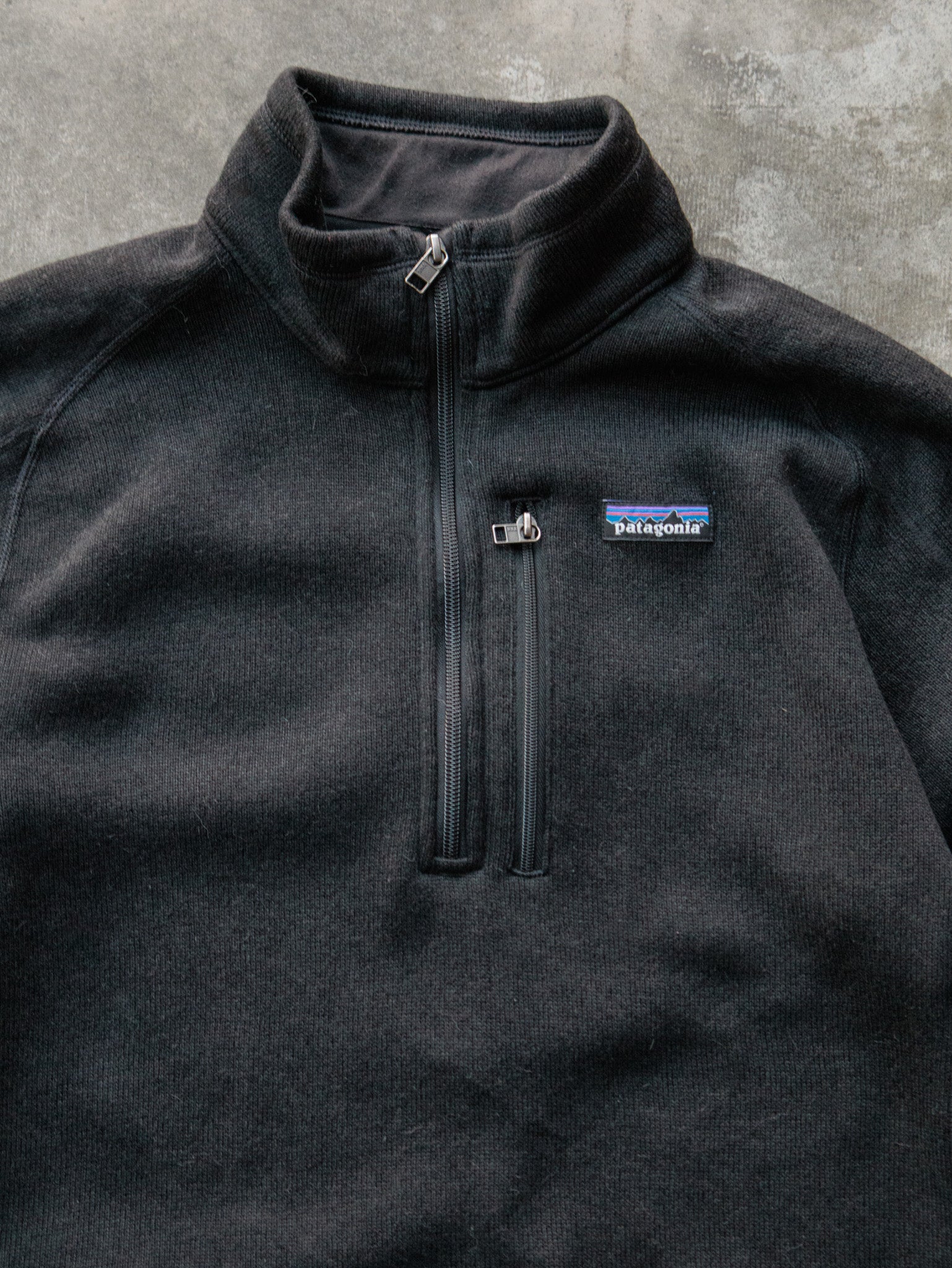 Vintage Black Patagonia Quarter Zip Fleece (M)