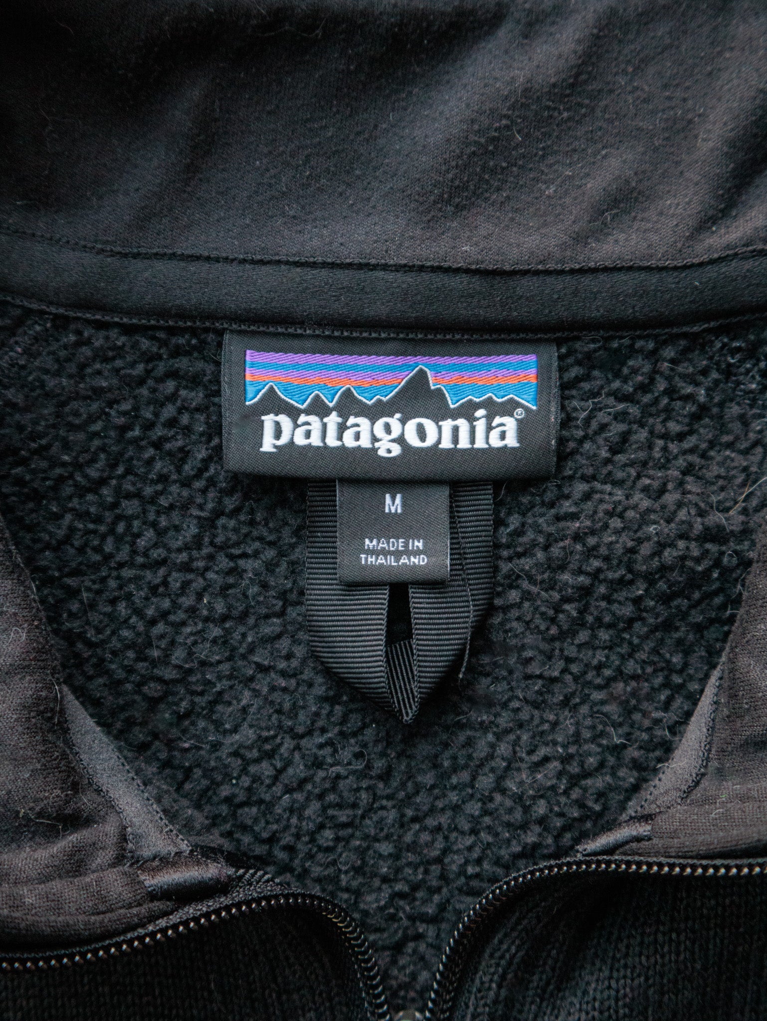 Vintage Black Patagonia Quarter Zip Fleece (M)
