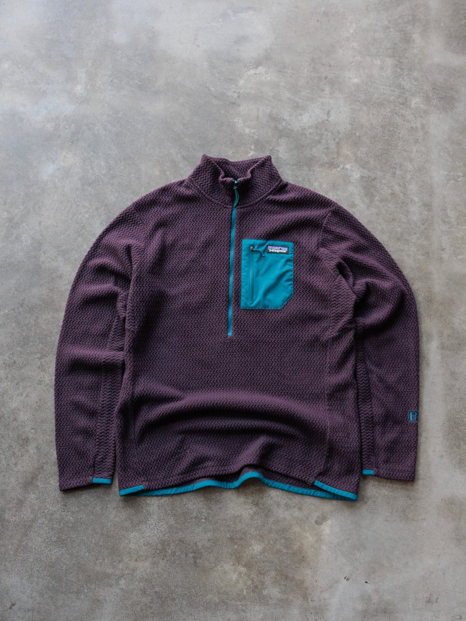 Vintage Purple Patagonia Quarter Zip Fleece (L)