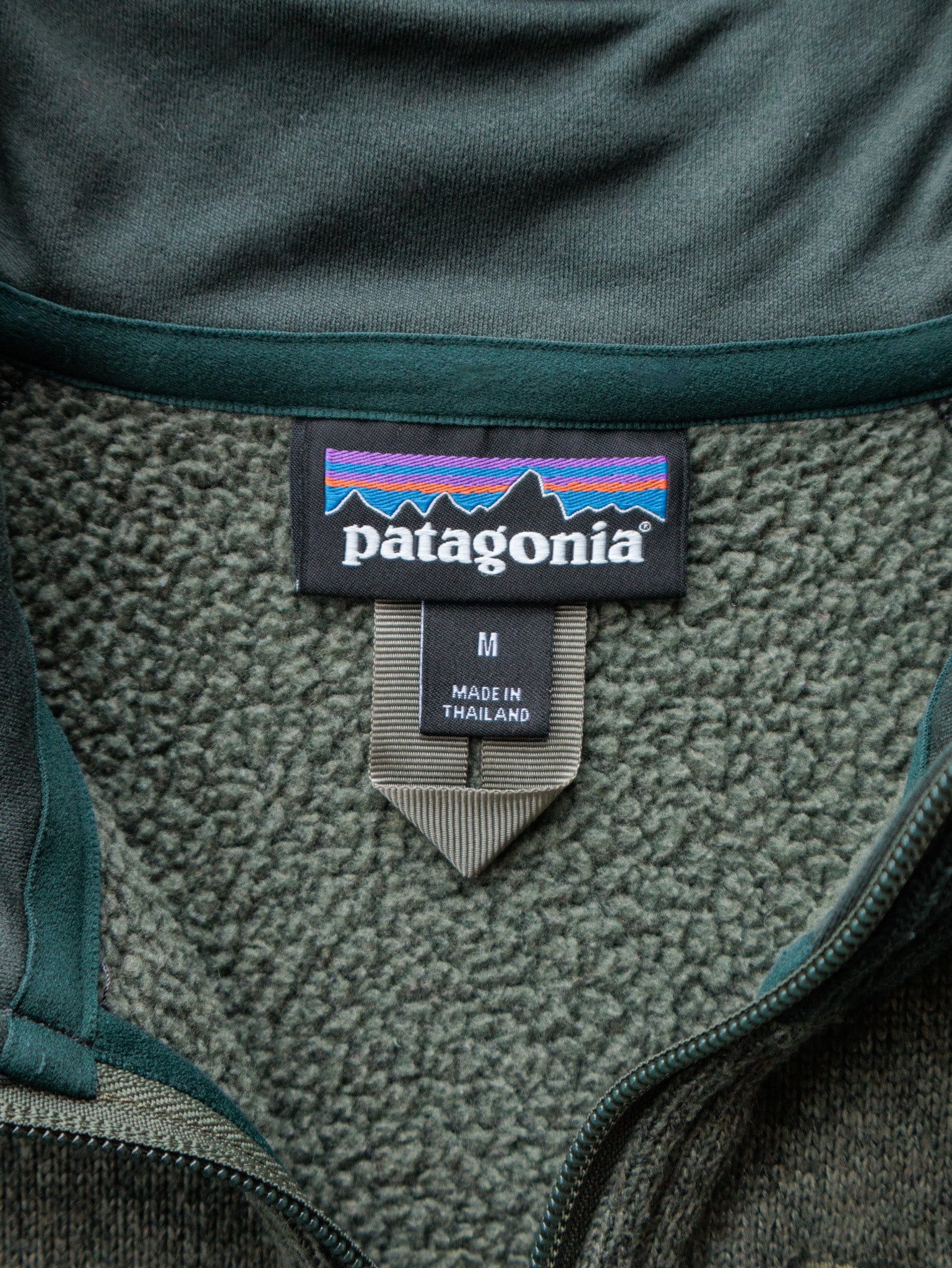 Vintage Green Patagonia Quarter Zip Fleece (M)
