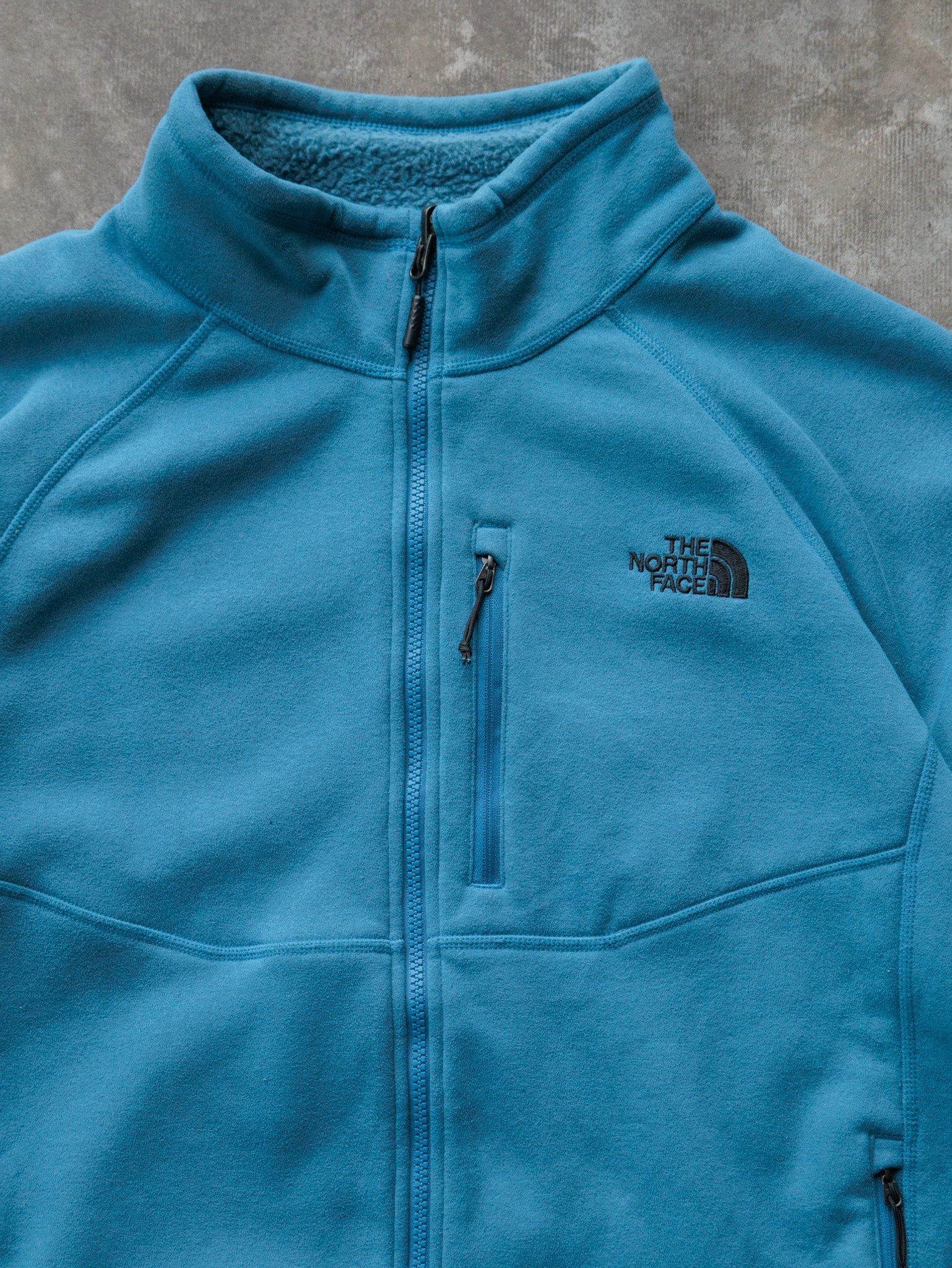 Vintage Blue The North Face Full Zip Fleece Jacket (XL)