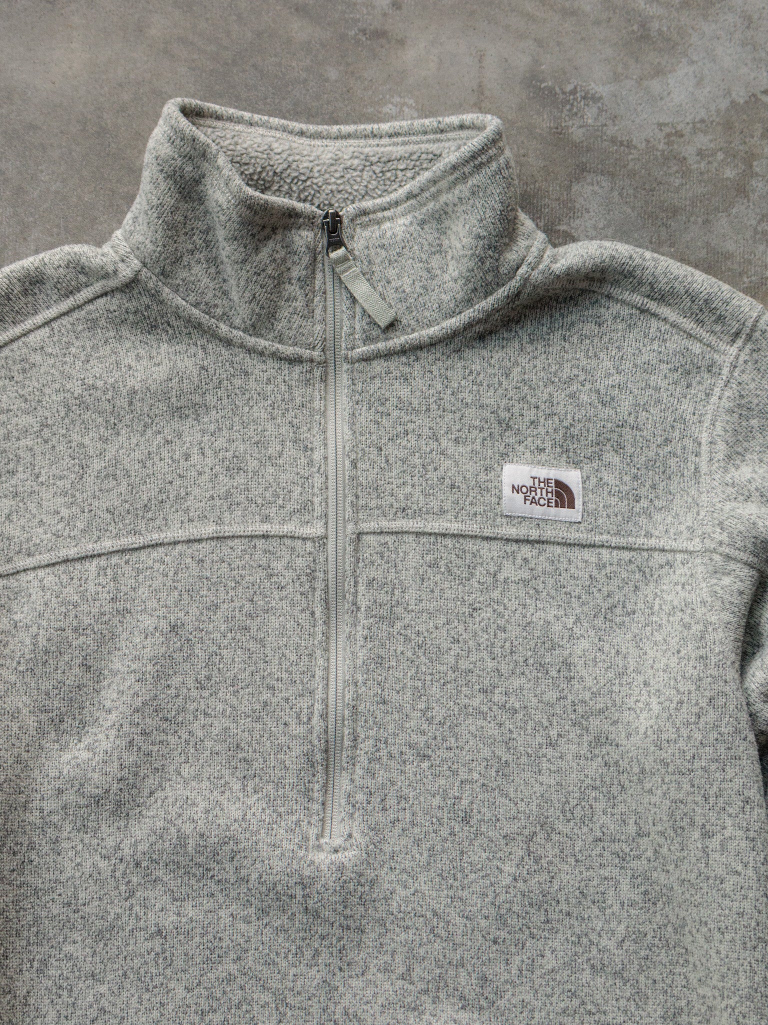 Vintage Grey The North Face Quarter Zip Fleece (M)
