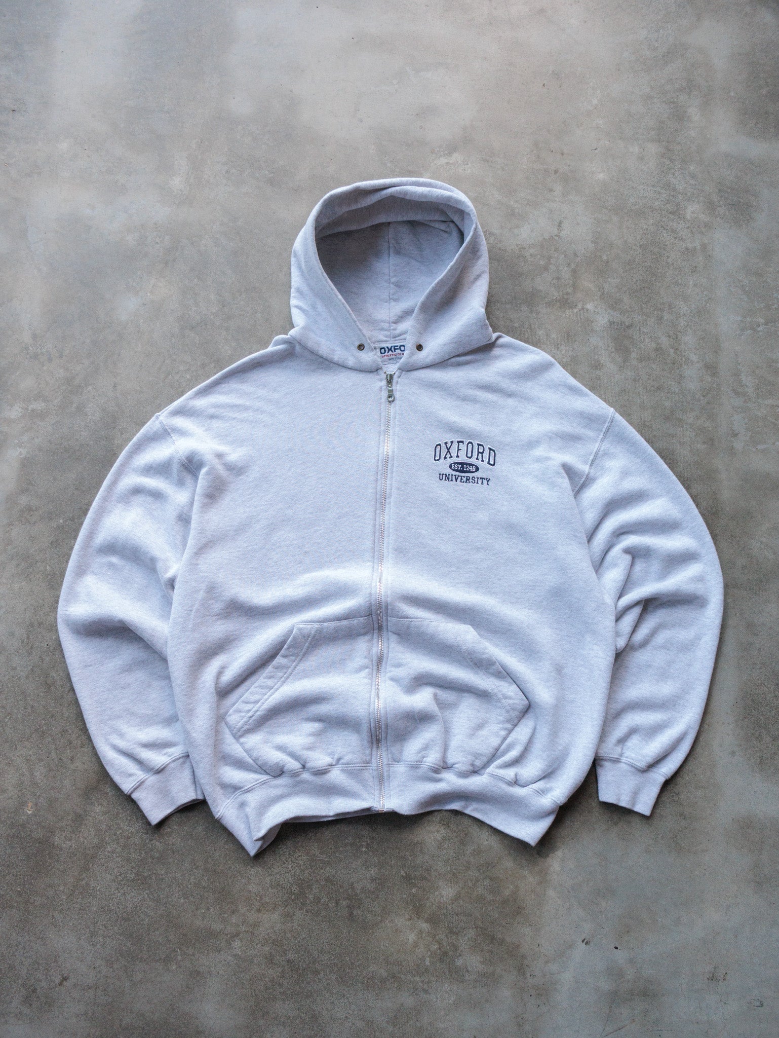 Vintage Grey Oxford University Hoodie (2XL)