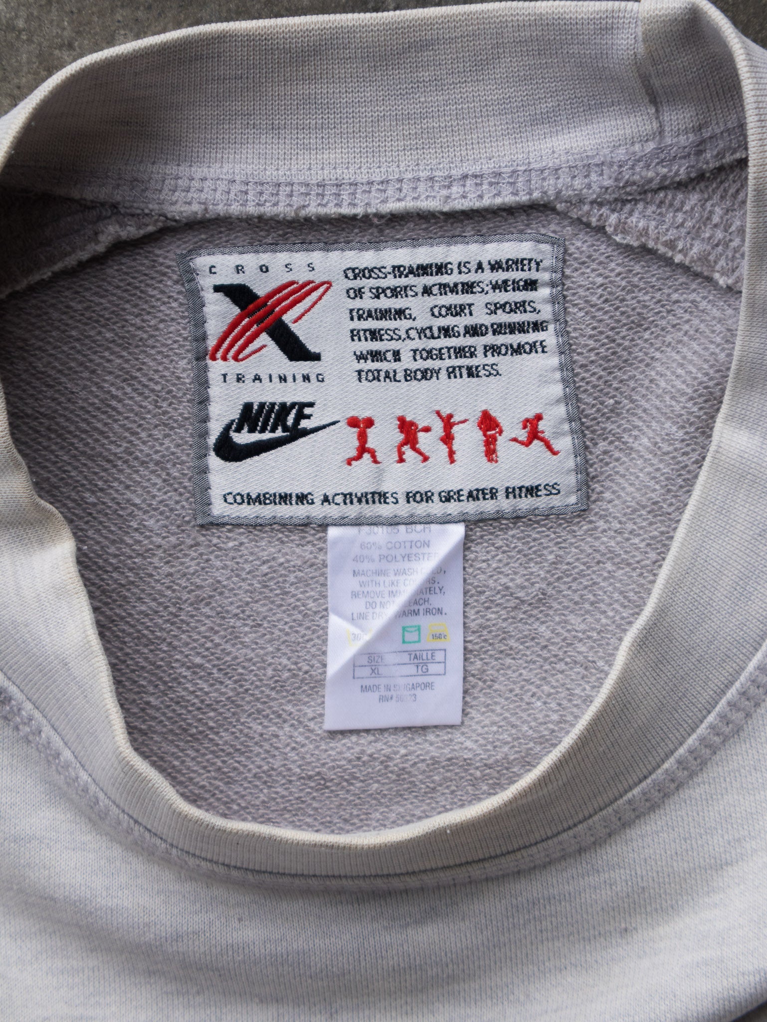 Vintage 90s Grey Nike Cross Training Sweatshirt (XL)