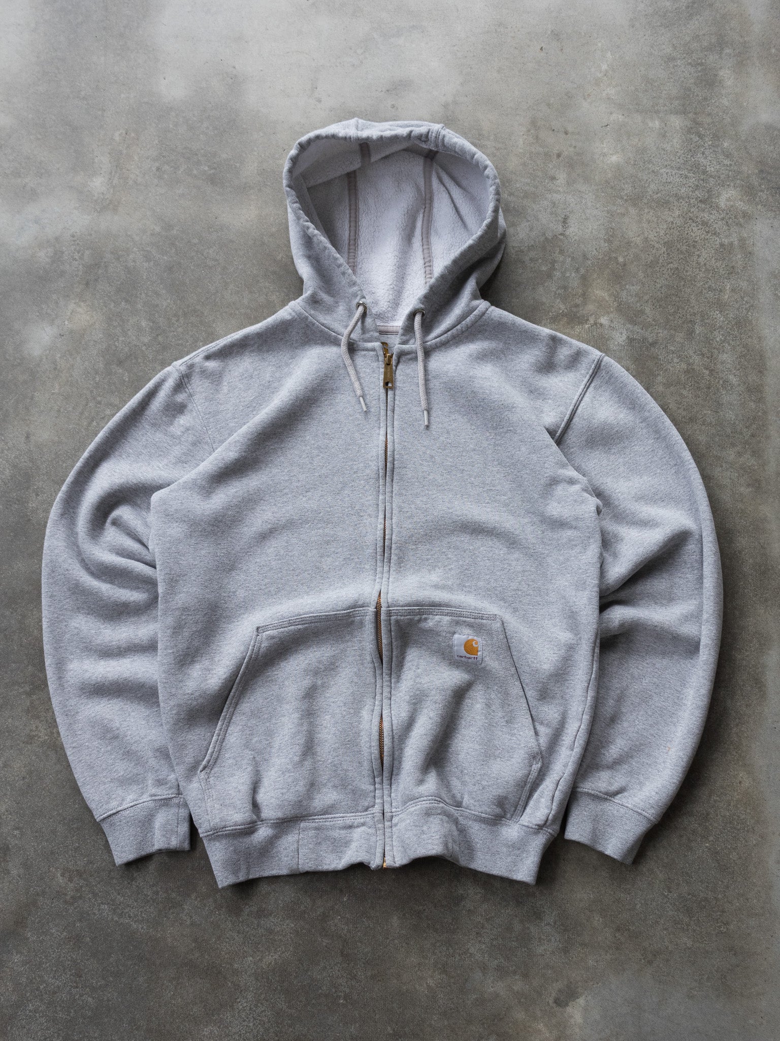 Vintage Grey Carhartt Zip Hoodie (S)