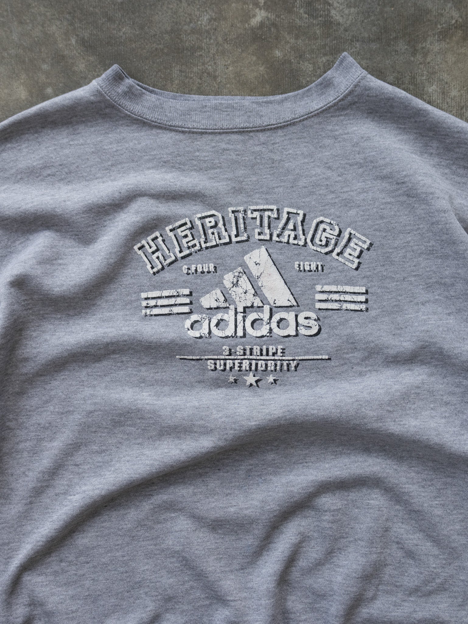 Vintage Grey Adidas Sweatshirt (XL)