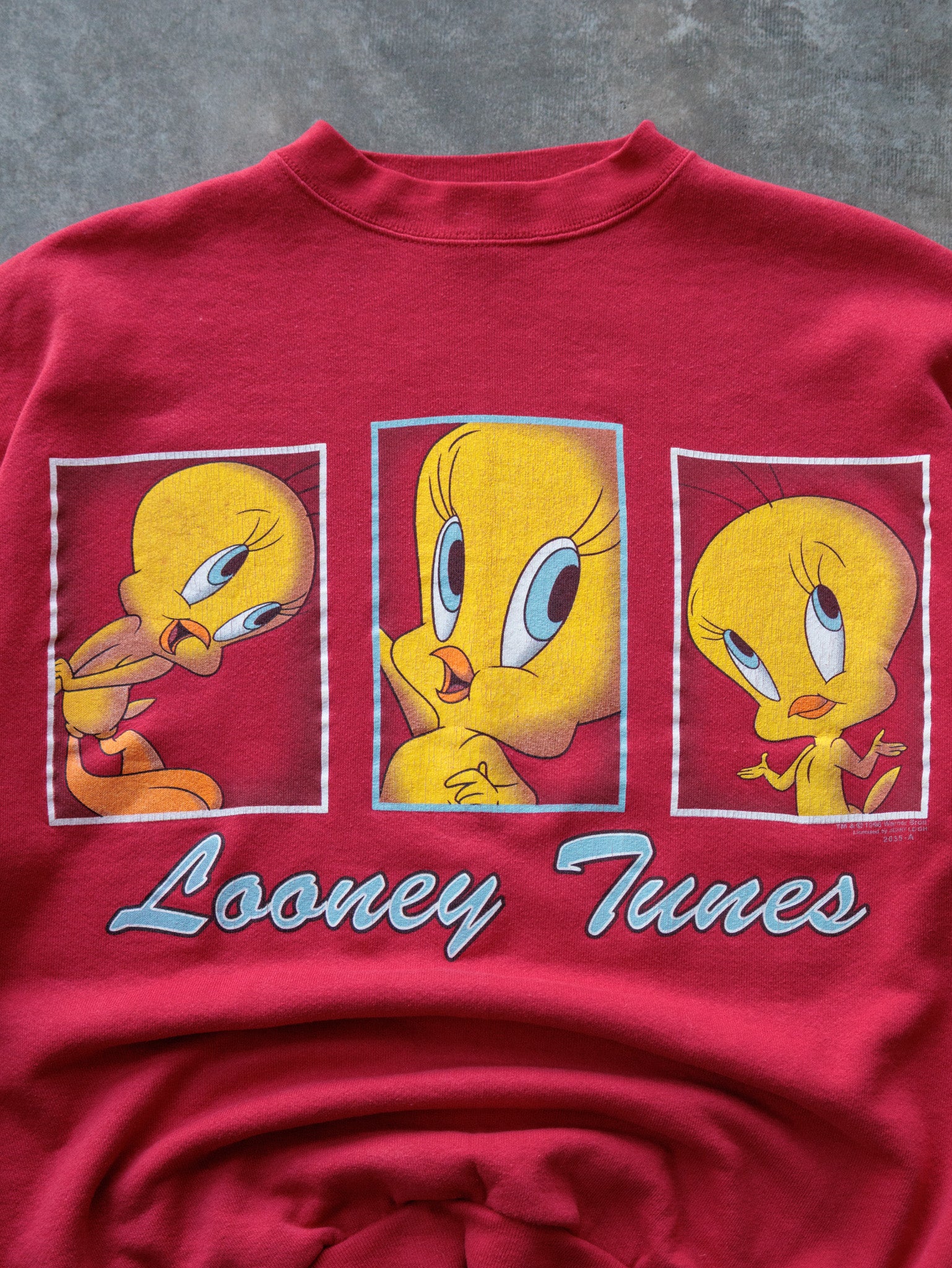Vintage 90s Red Looney Tunes Tweety Bird Sweatshirt (-)