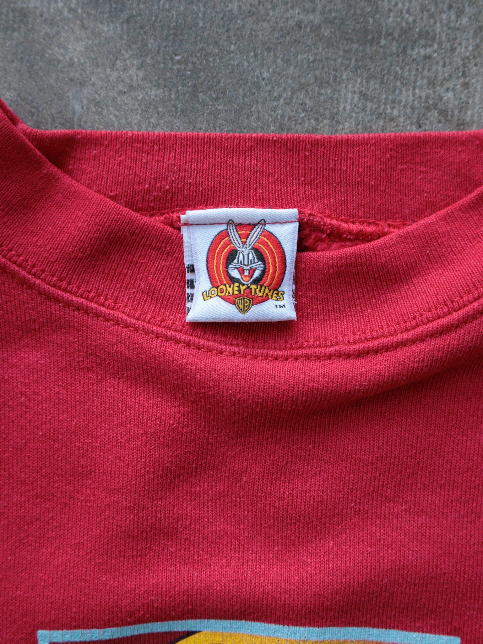 Vintage 90s Red Looney Tunes Tweety Bird Sweatshirt (-)