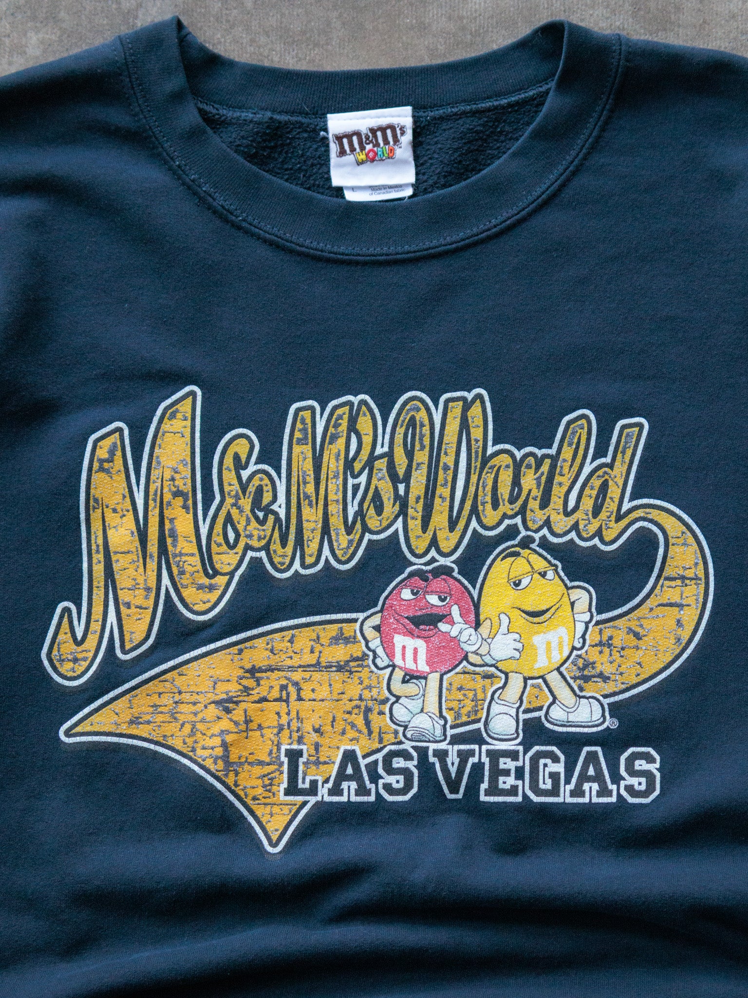 Vintage 00s Navy M&M's World Las Vegas Sweatshirt (L)