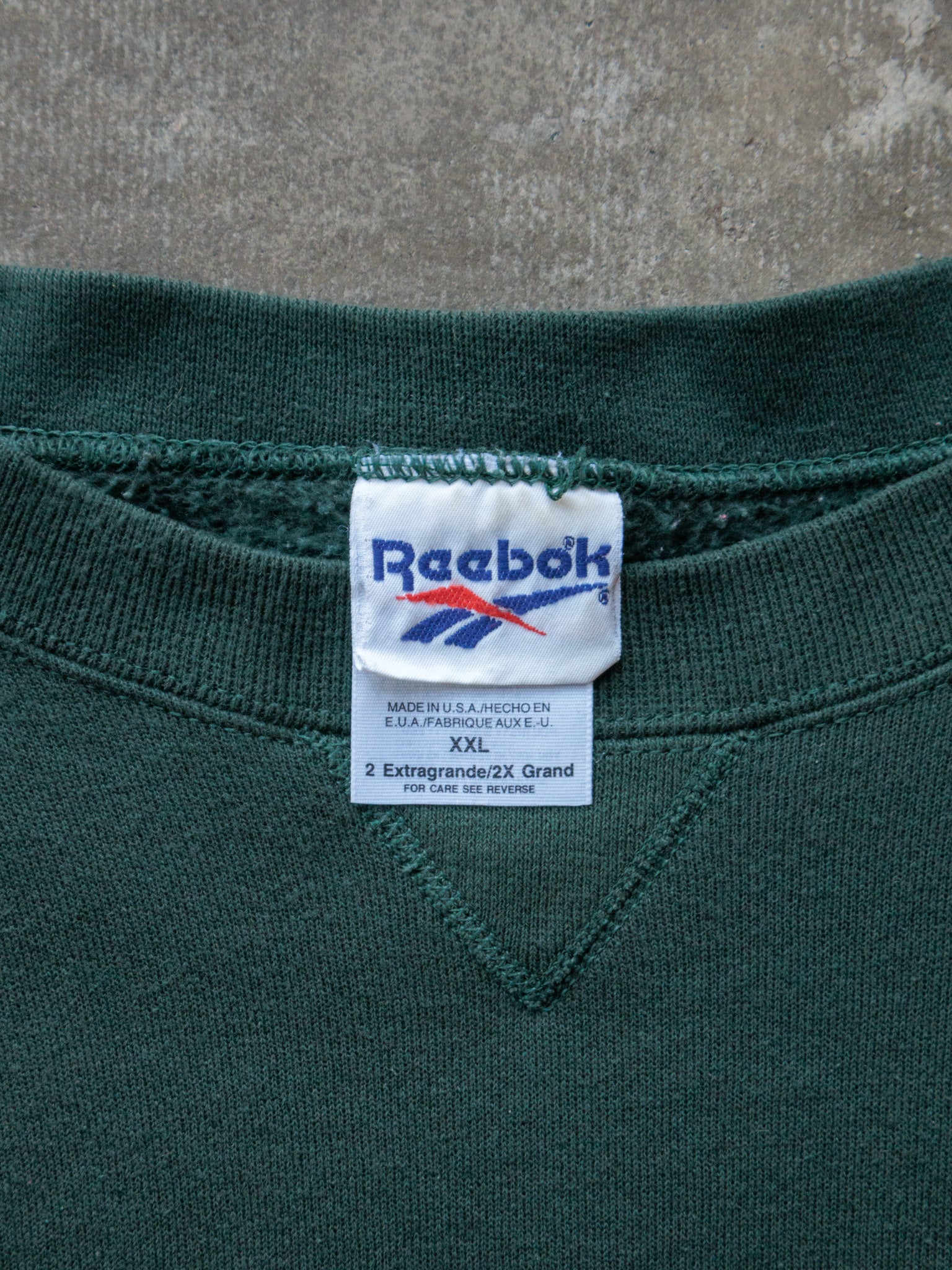 Vintage 90s Green Reebok Sweatshirt (2XL)