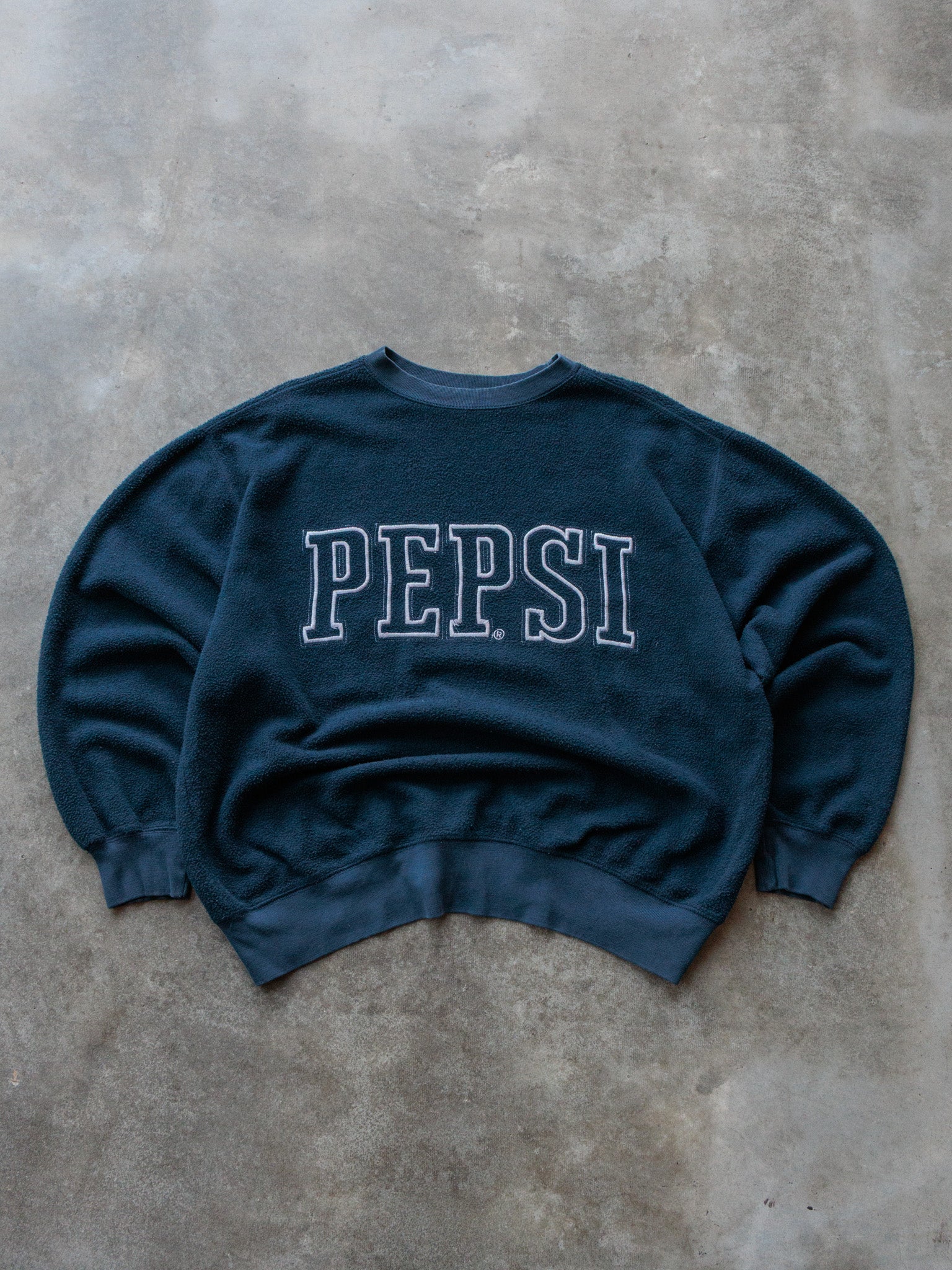 Vintage Navy Pepsi Fleece Sweatshirt (L)