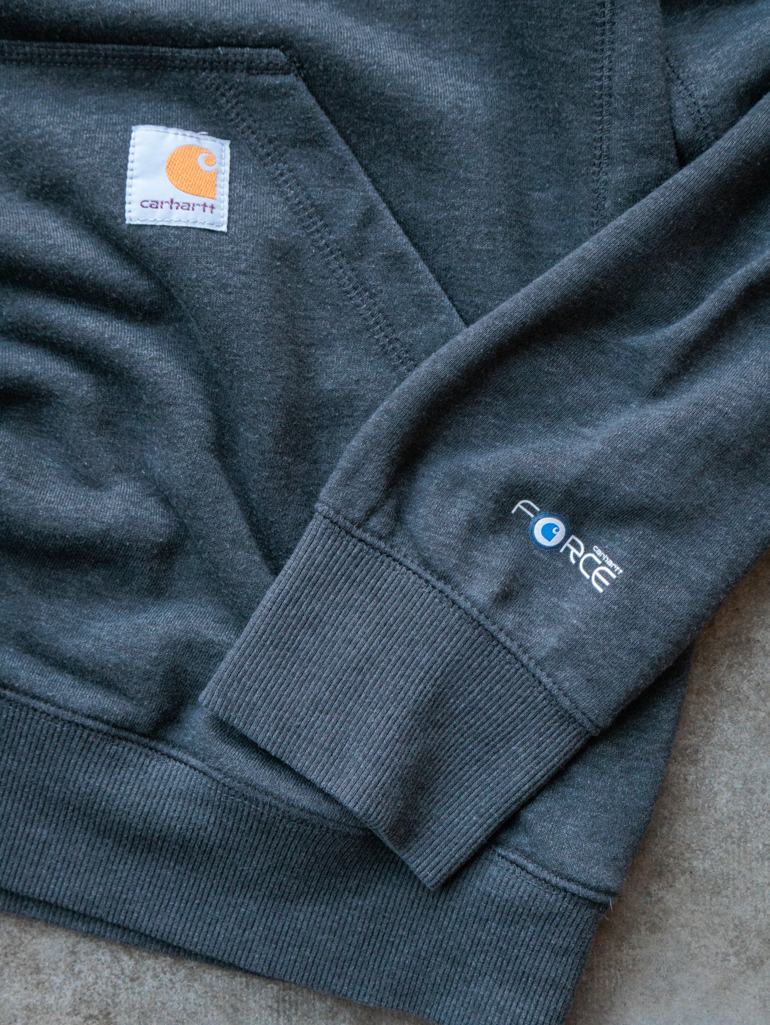 Vintage Grey Carhartt Fleece Sweatshirt (XL)
