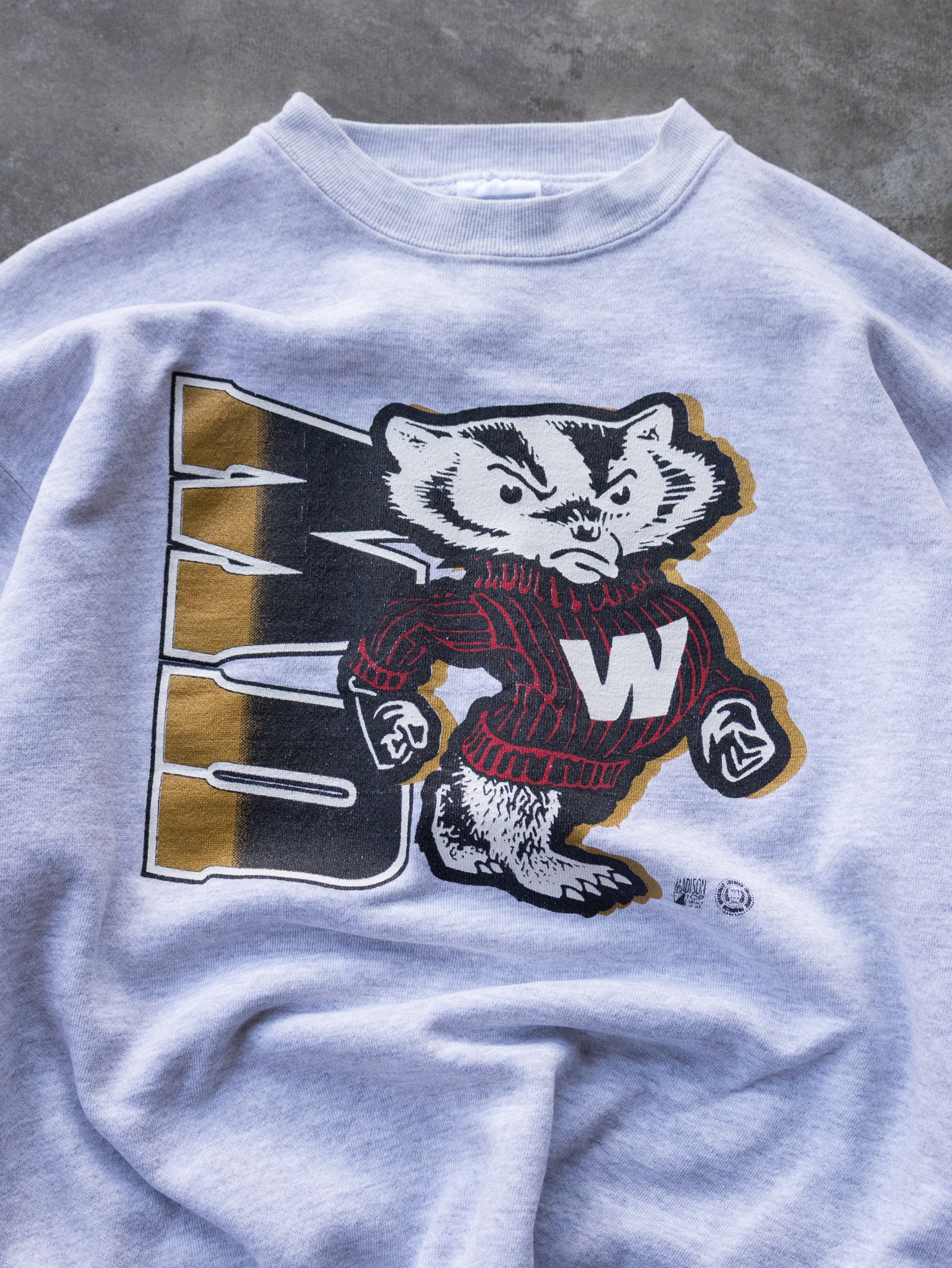 Vintage 90s Wisconsin Badgers Bucky Sweatshirt (XL)