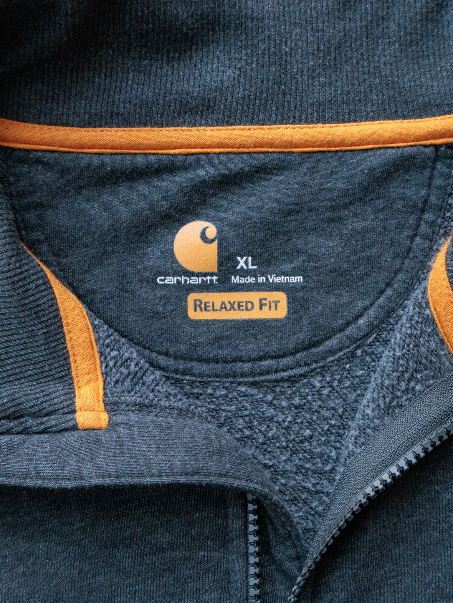 Vintage Grey Carhartt Fleece Sweatshirt (XL)
