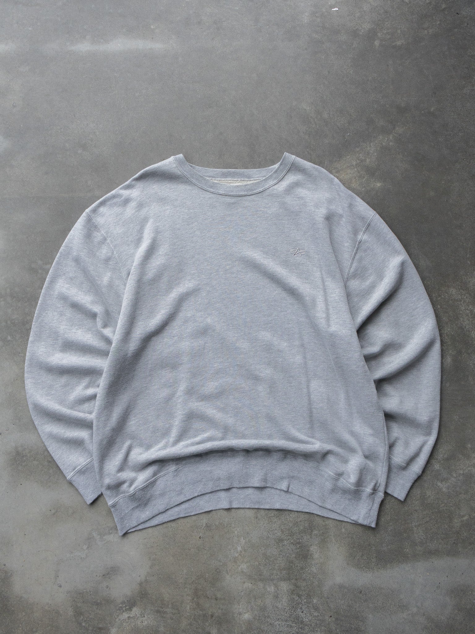Vintage Grey Alpha Industries Embroidered Sweatshirt (3XL)