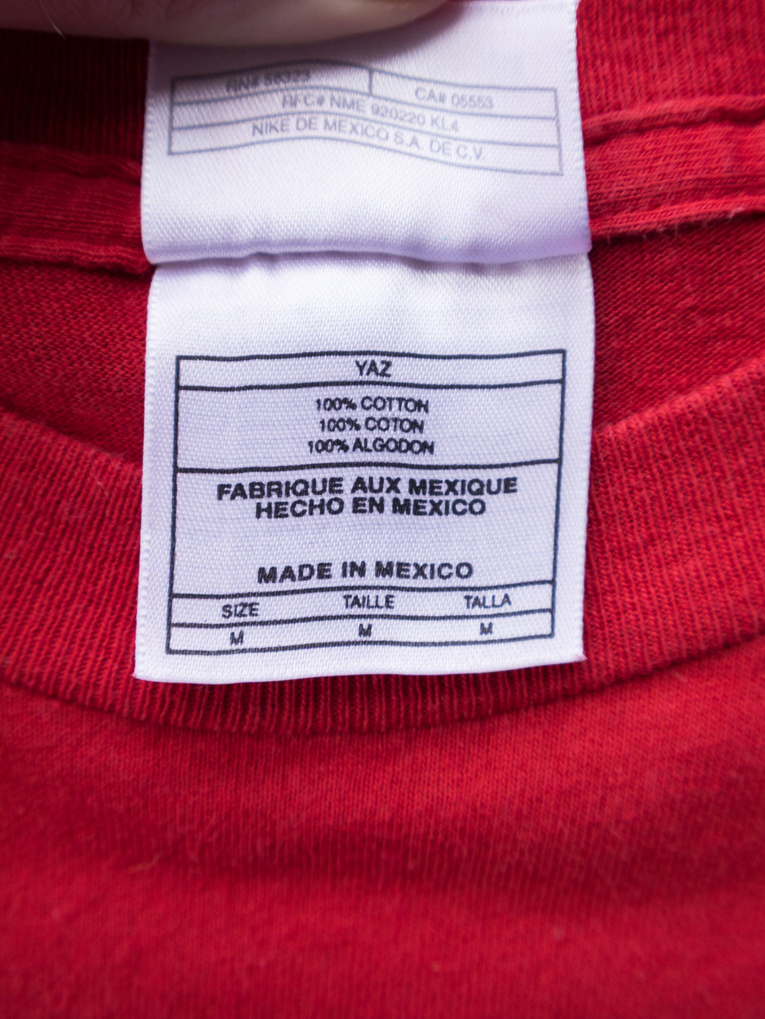 Vintage 00s Red Nike Swoosh Graphic Tee (M)