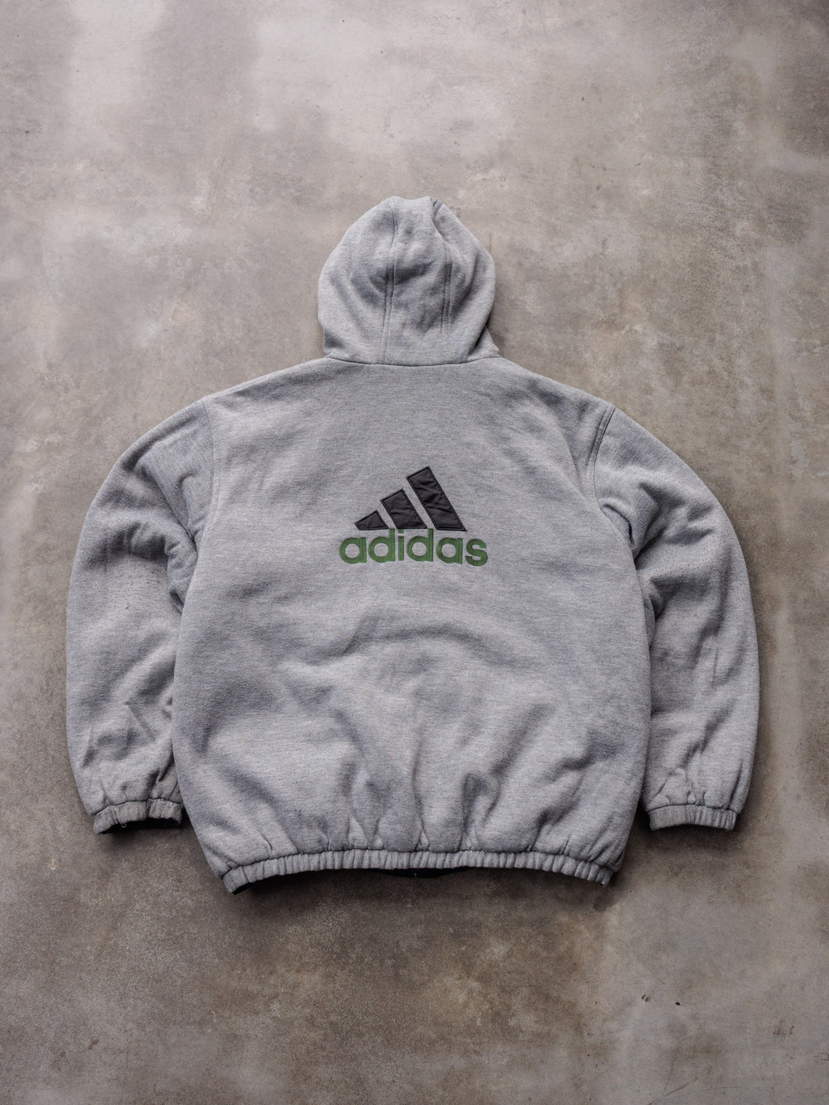 Vintage Grey Adidas Full Zip Hoodie (-)