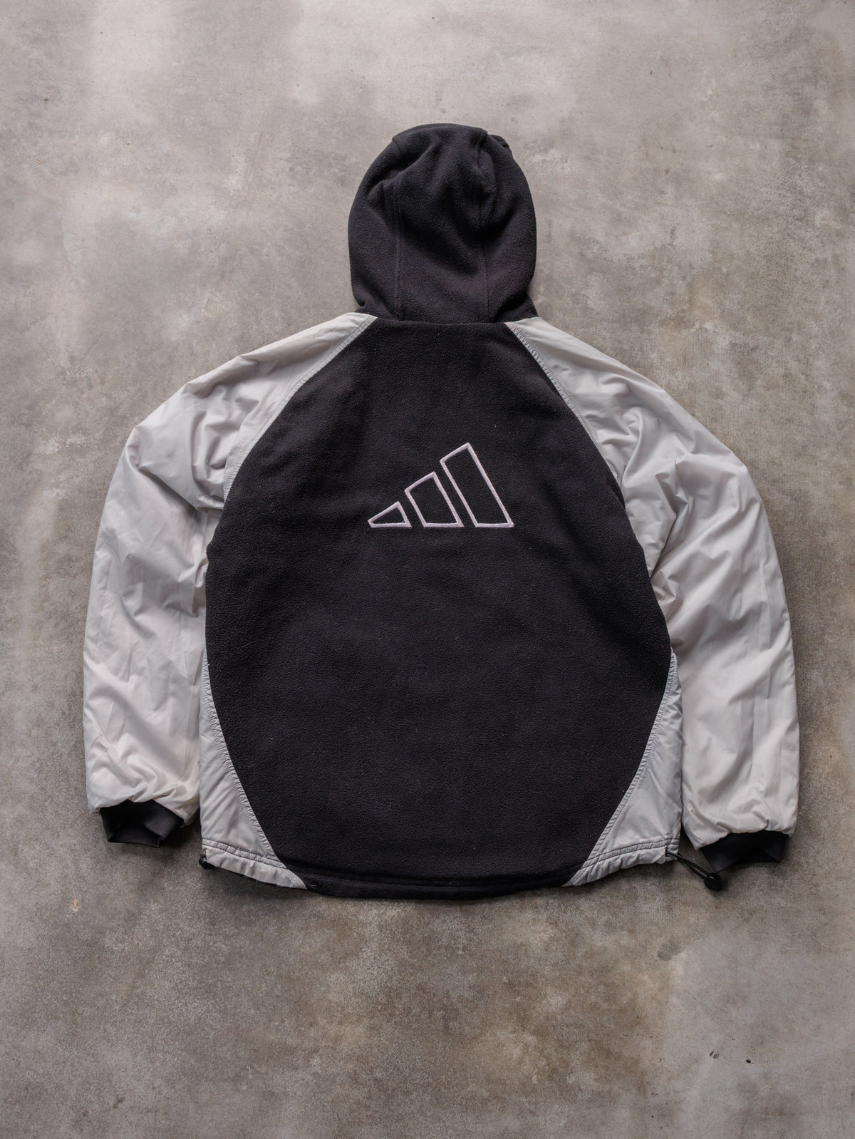 Vintage Black Adidas Colourblock Fleece Jacket (-)