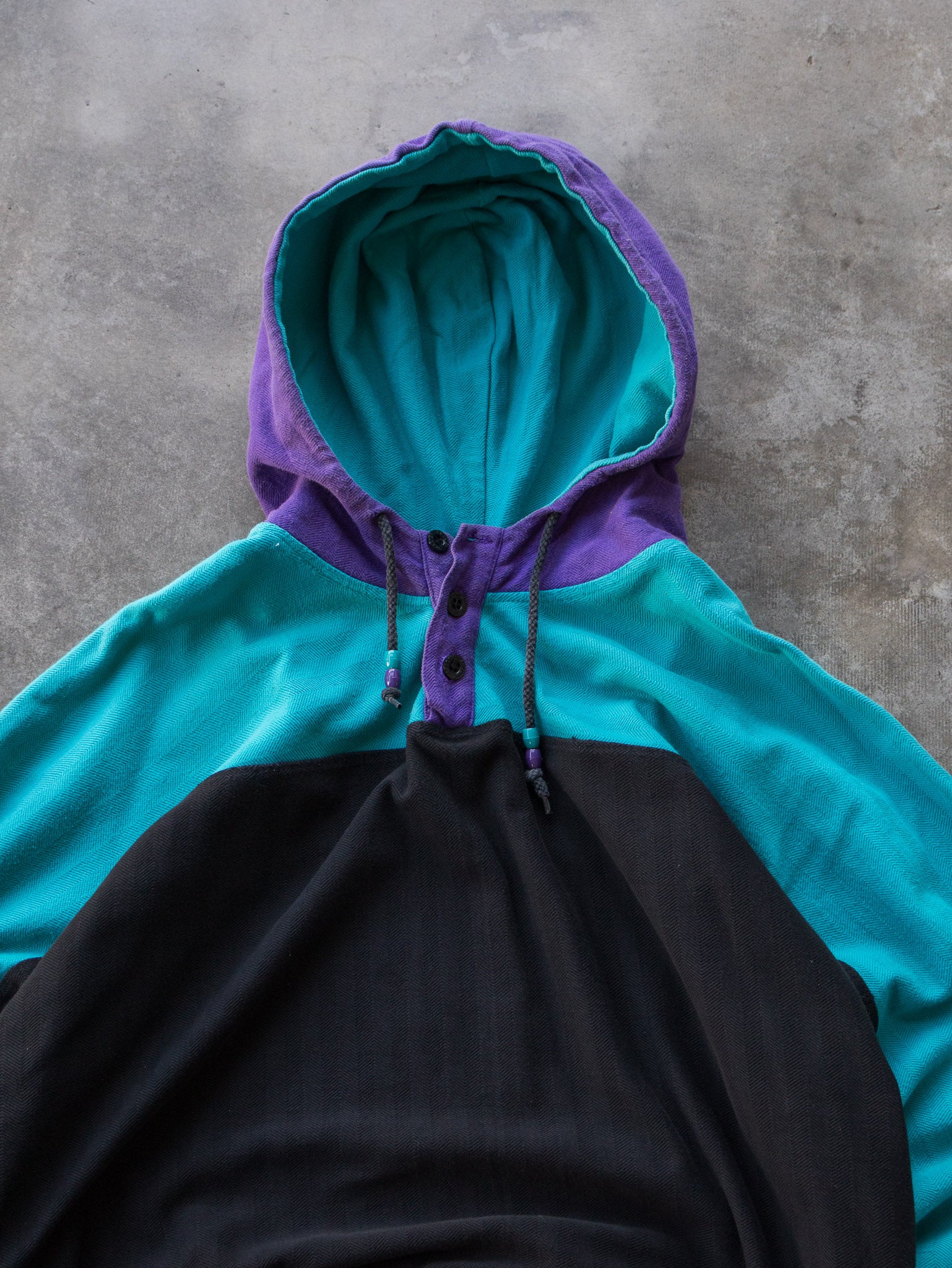 Vintage 90s Teal & Purple Starter Hoodie (L)