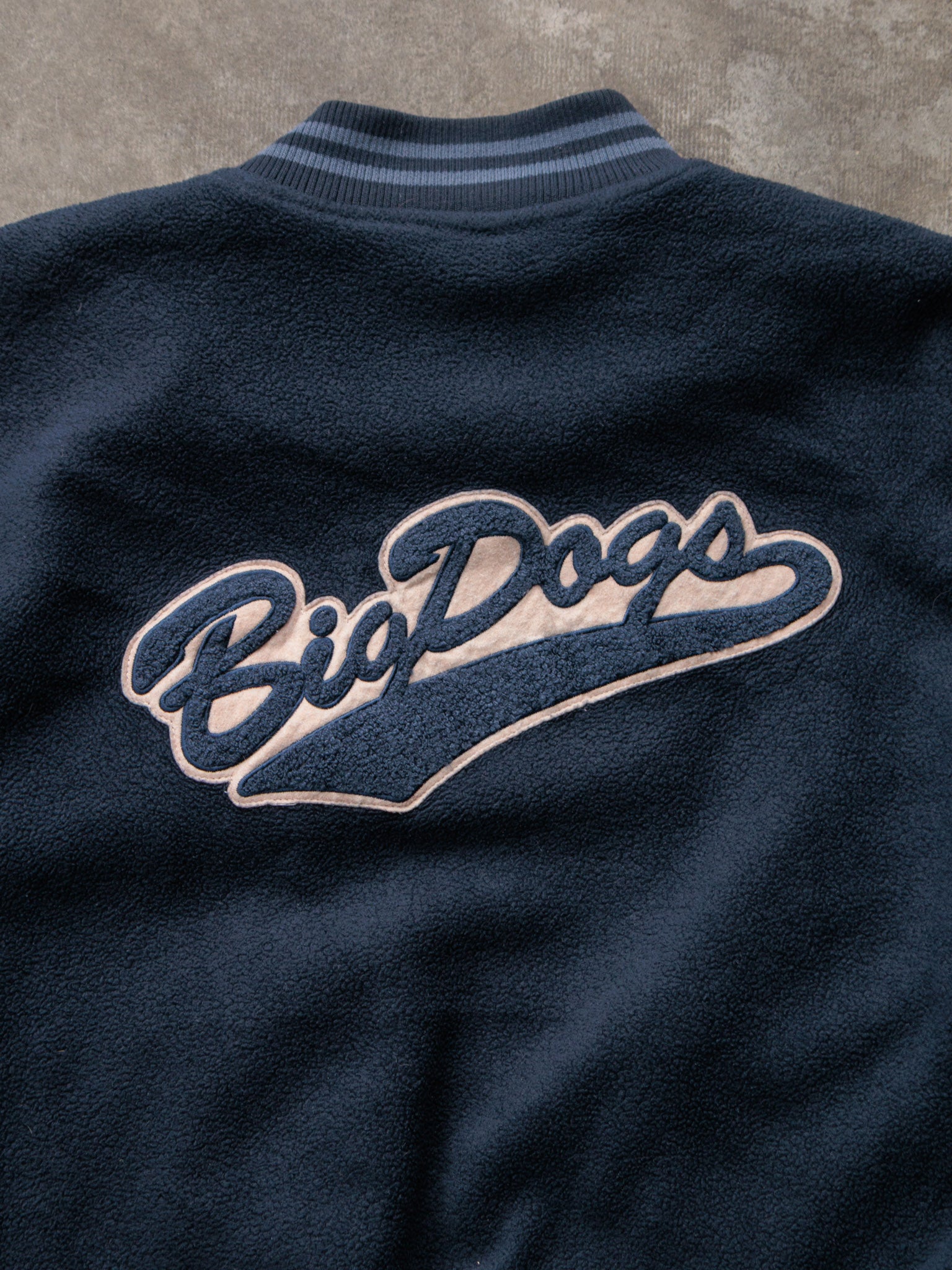 Vintage 90s Navy Big Dogs Fleece Jacket (L)