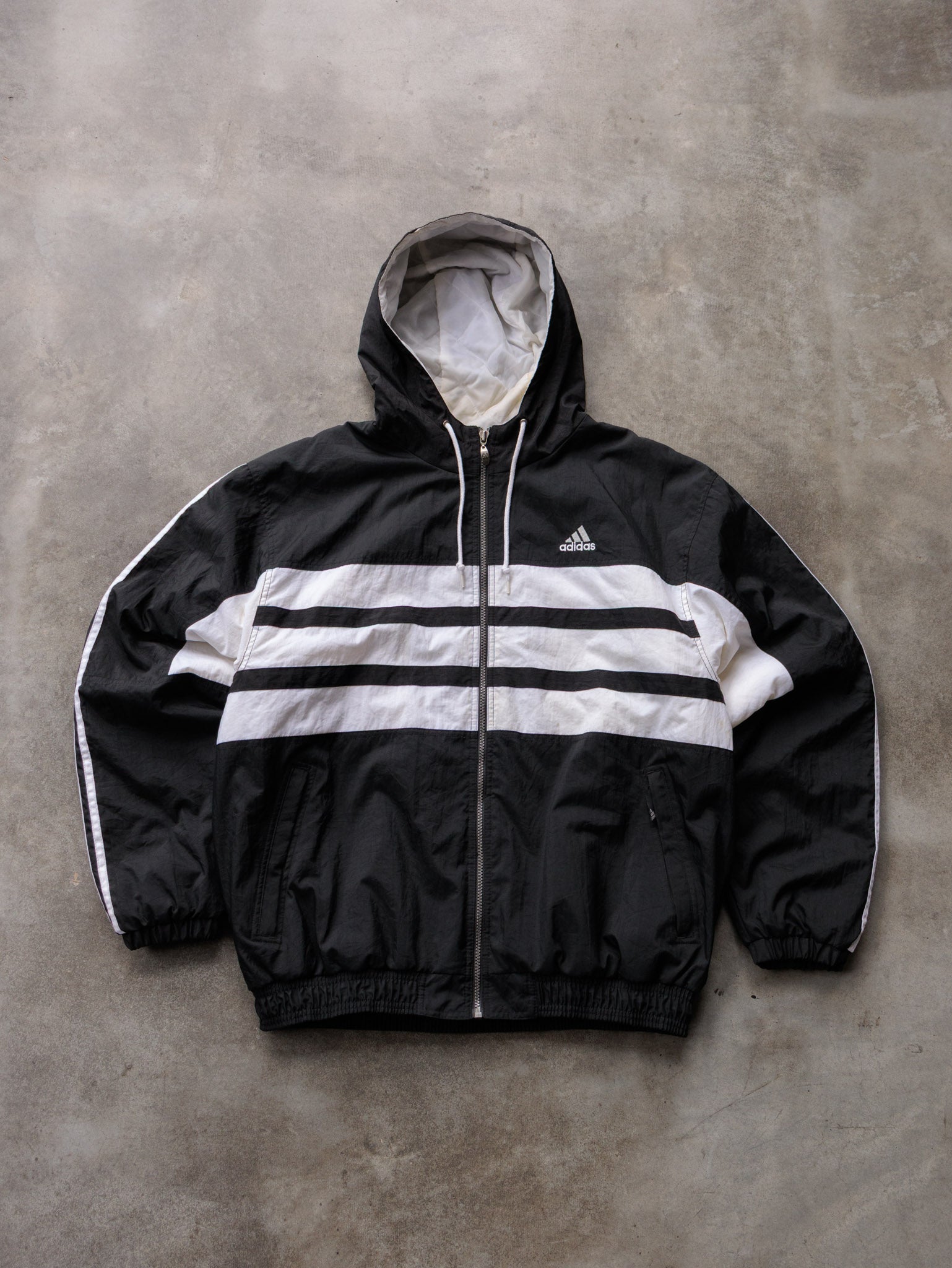 Vintage 00s Black Adidas Puffer Jacket (L)