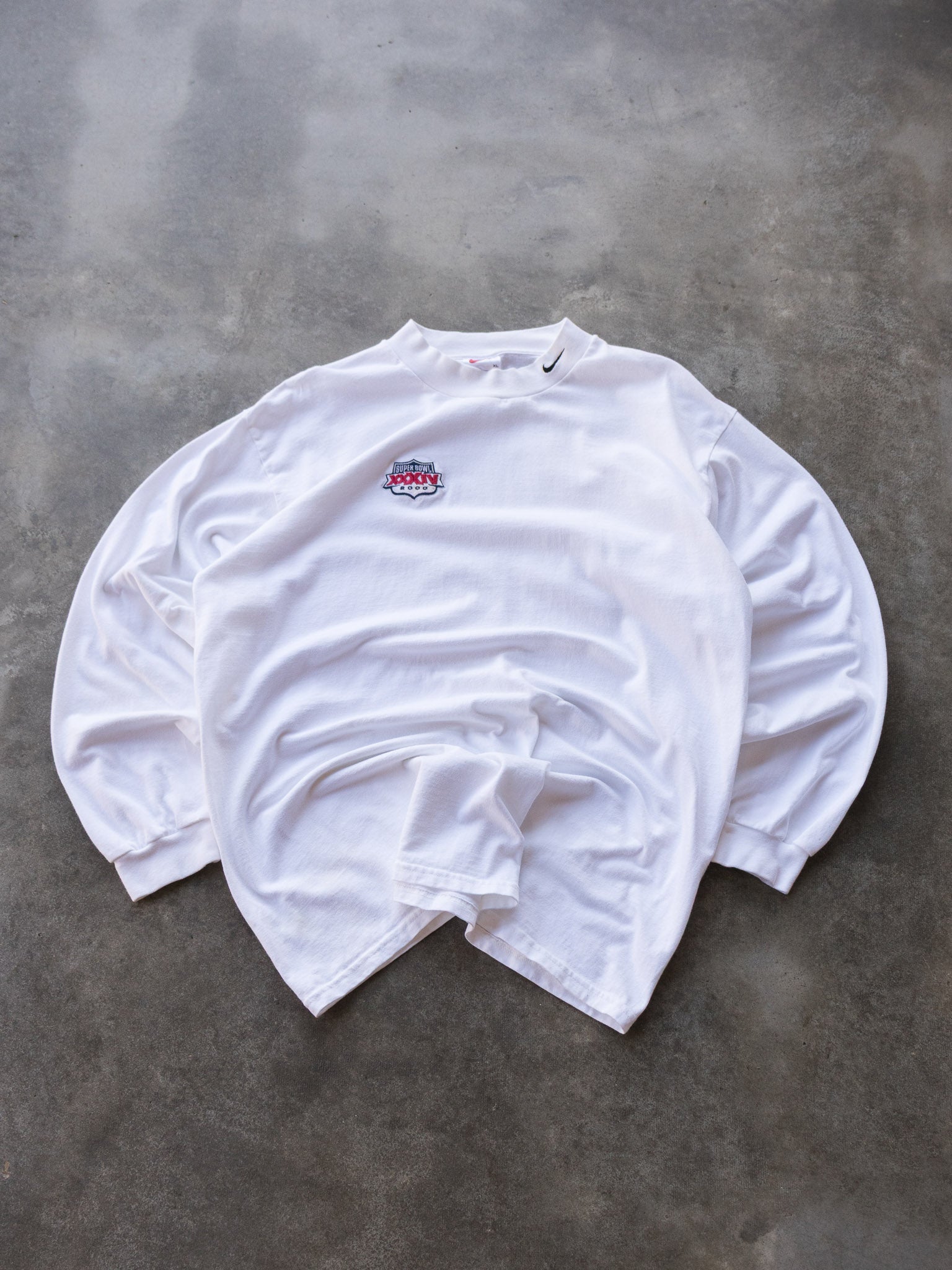 Vintage 2000 White Nike Super Bowl Mock Neck Long Sleeve (XL)