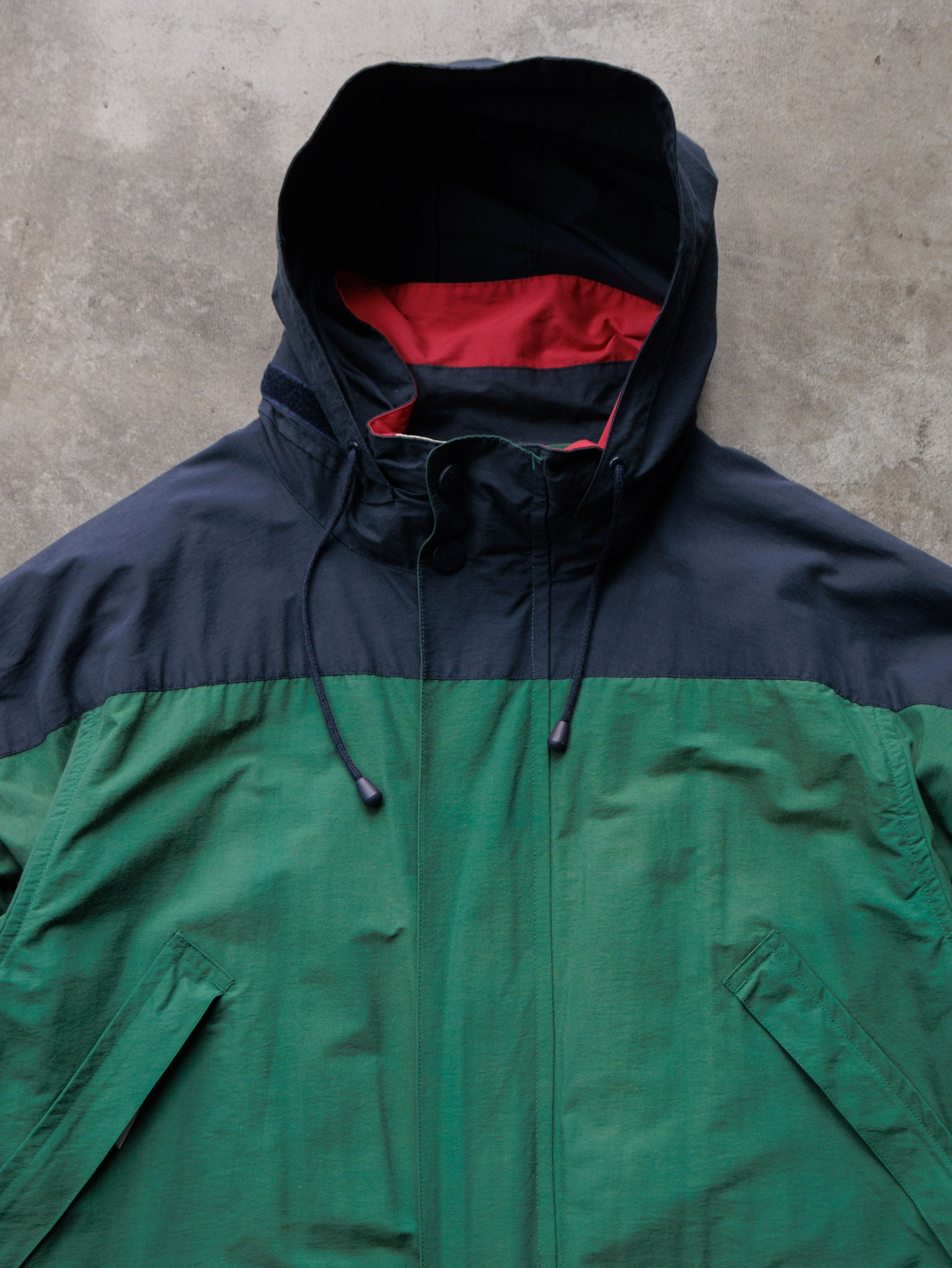 Vintage 90s Green Nautica Colourblock Jacket (XL)