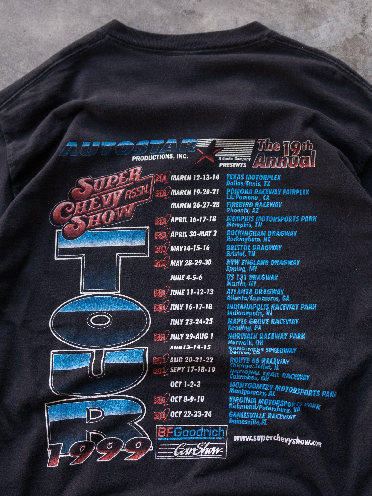 Vintage 1999 Super Chevy Show Tour 1999 Tee (XL)