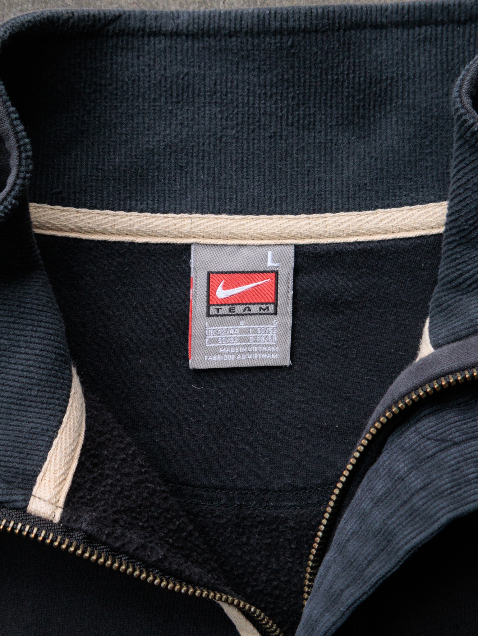 Vintage 00s Black Nike Purdue Quarter Zip Fleece Sweatshirt (L)