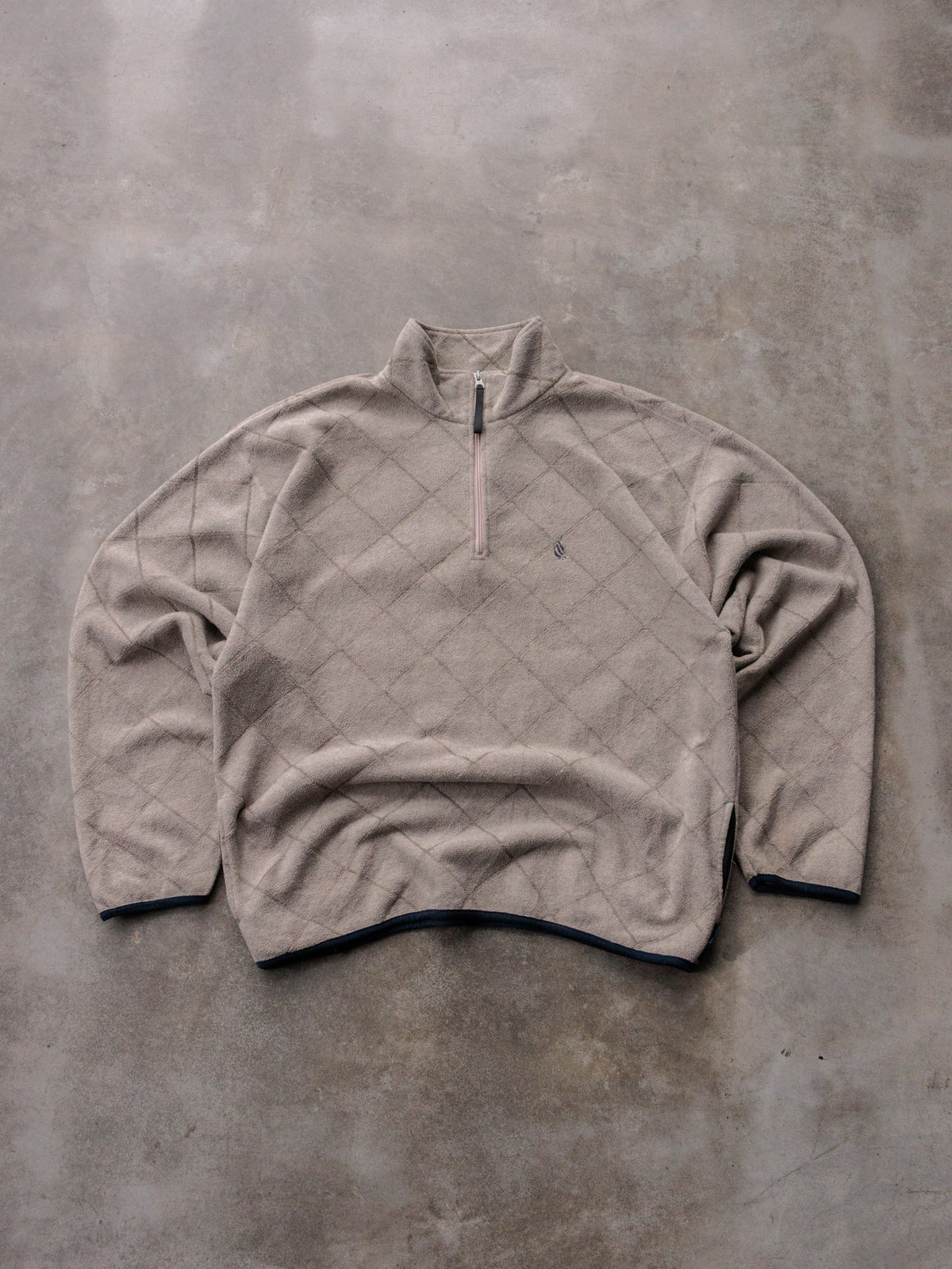 Vintage 90s Beige Nautica Fleece Quarter Zip (XL)