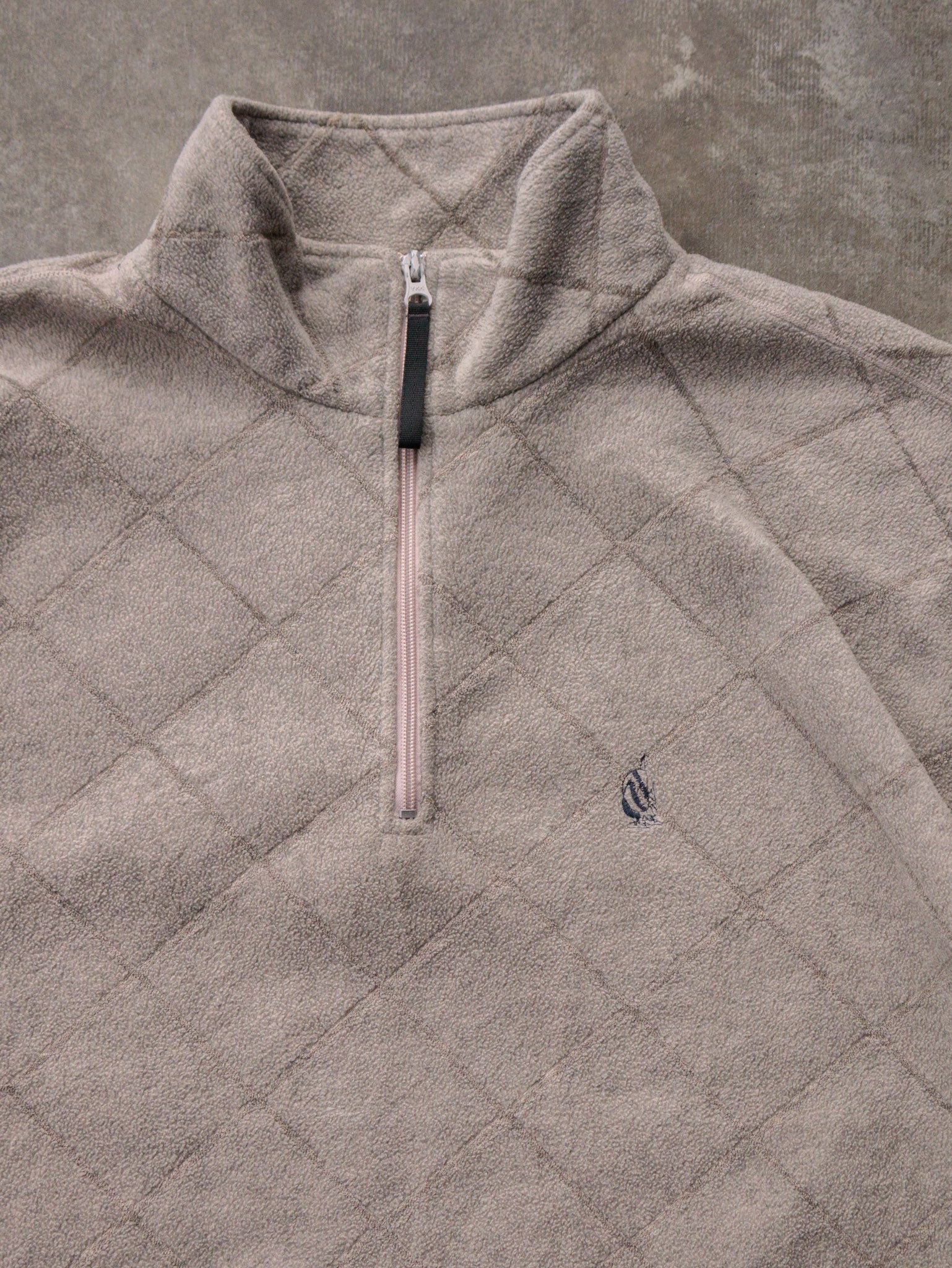 Vintage 90s Beige Nautica Fleece Quarter Zip (XL)