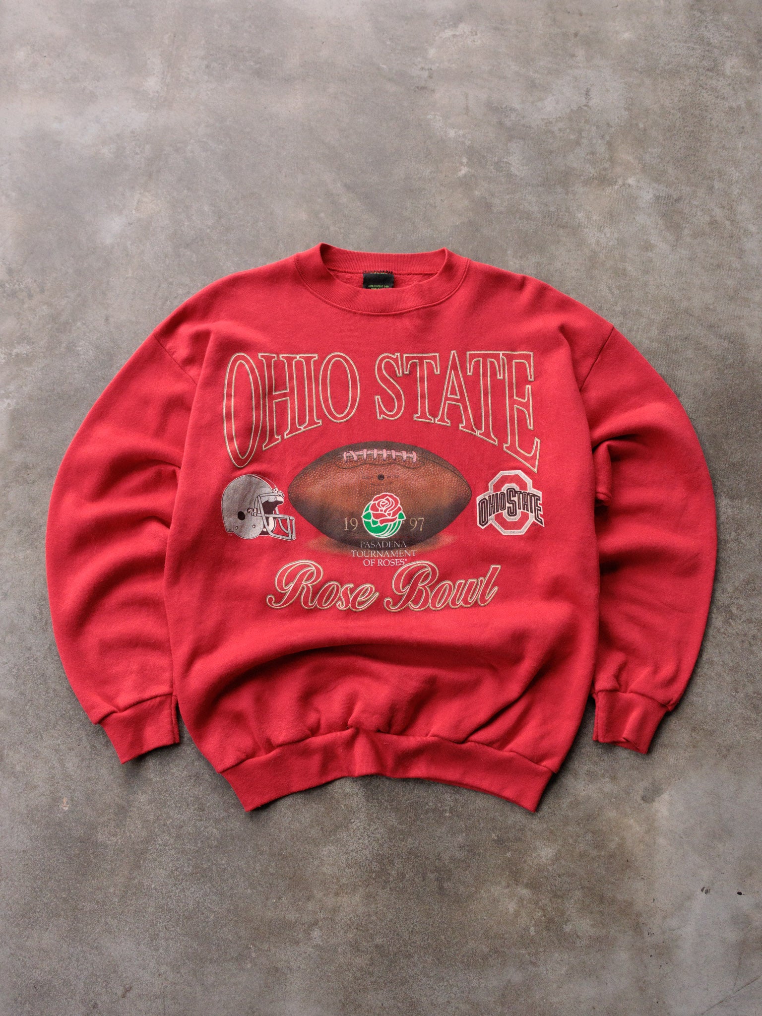 Vintage 1997 Red Ohio State Rose Bowl Sweatshirt (L)