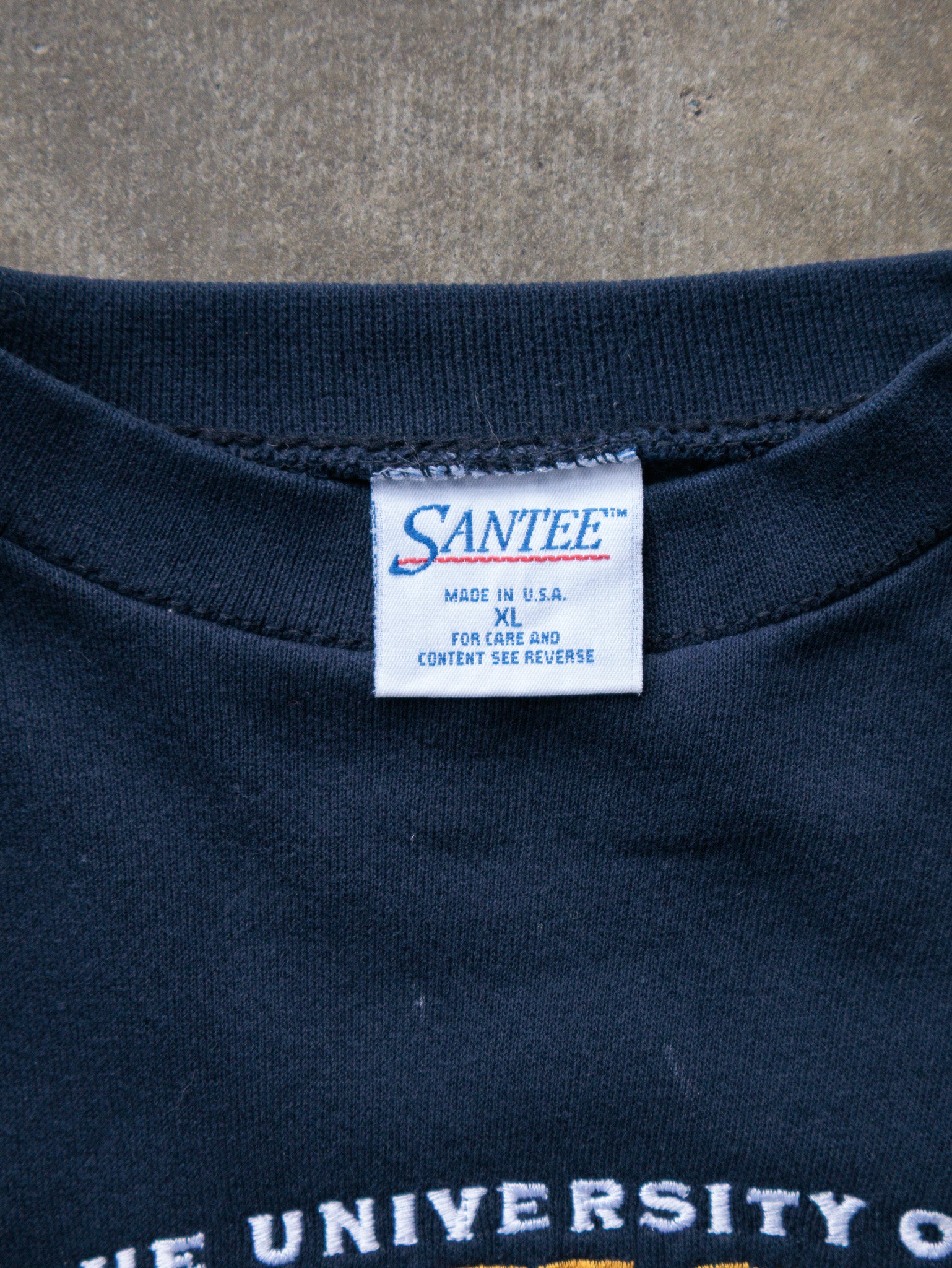 Vintage 90s Navy University of Michigan Wolverines Sweatshirt (XL)
