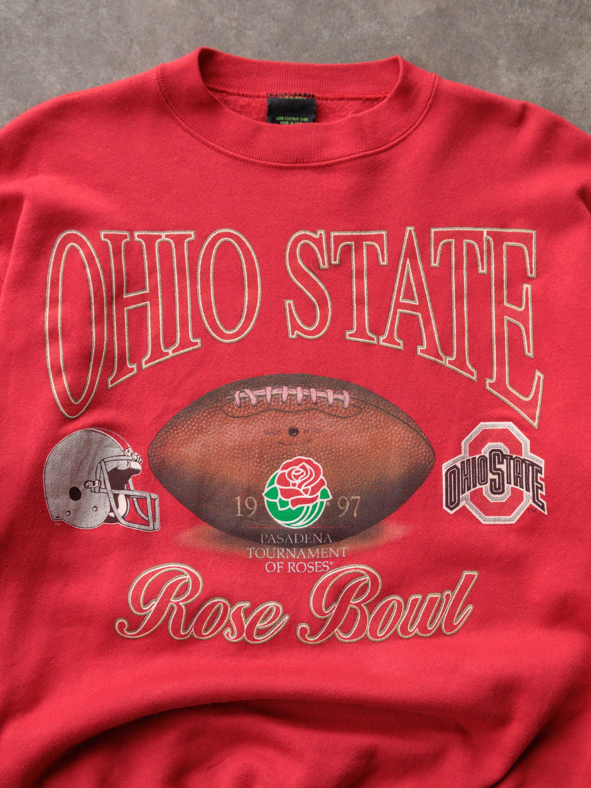 Vintage 1997 Red Ohio State Rose Bowl Sweatshirt (L)
