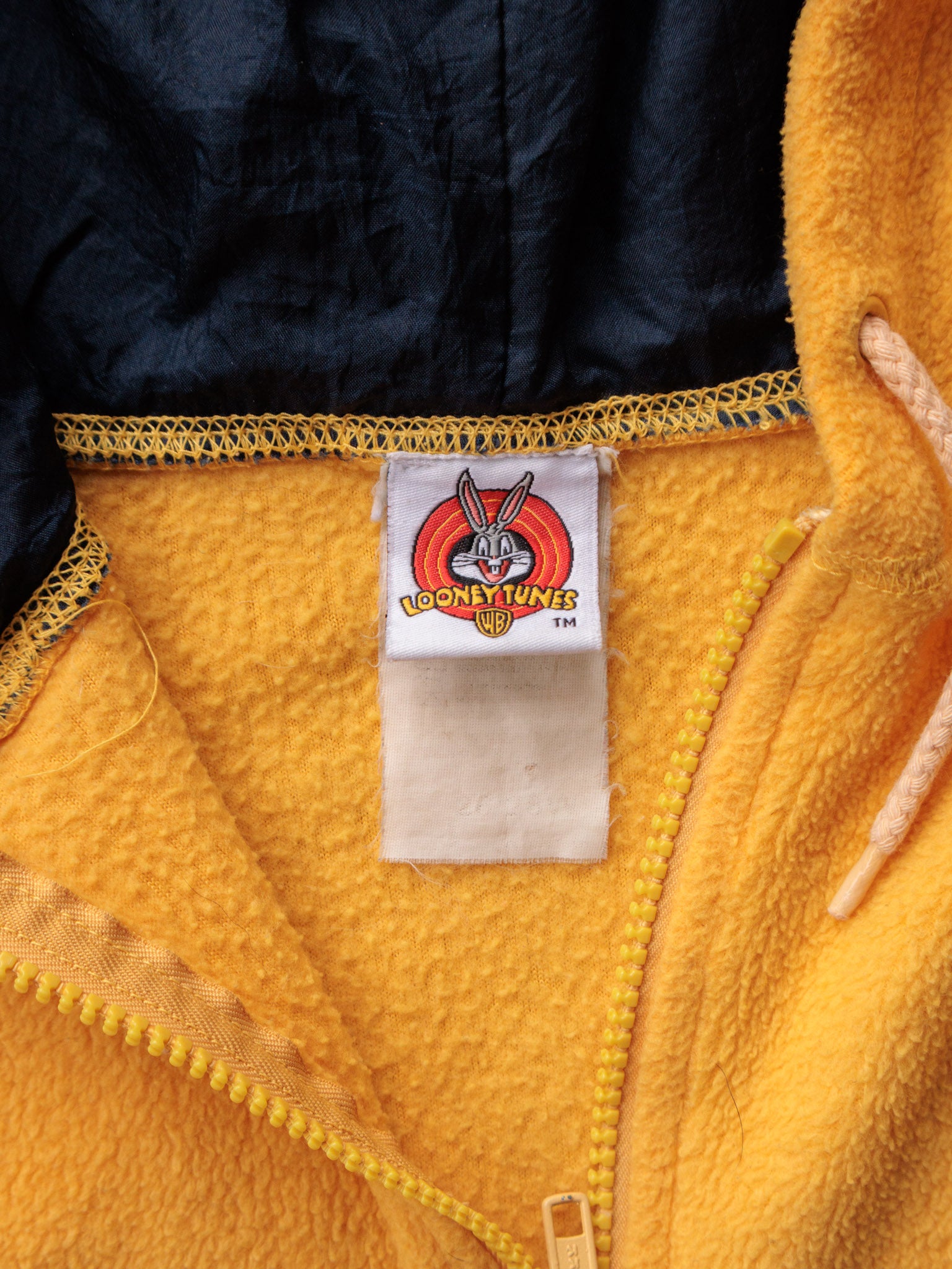 Vintage 90s Yellow Looney Tunes Taz Hoodie (-)