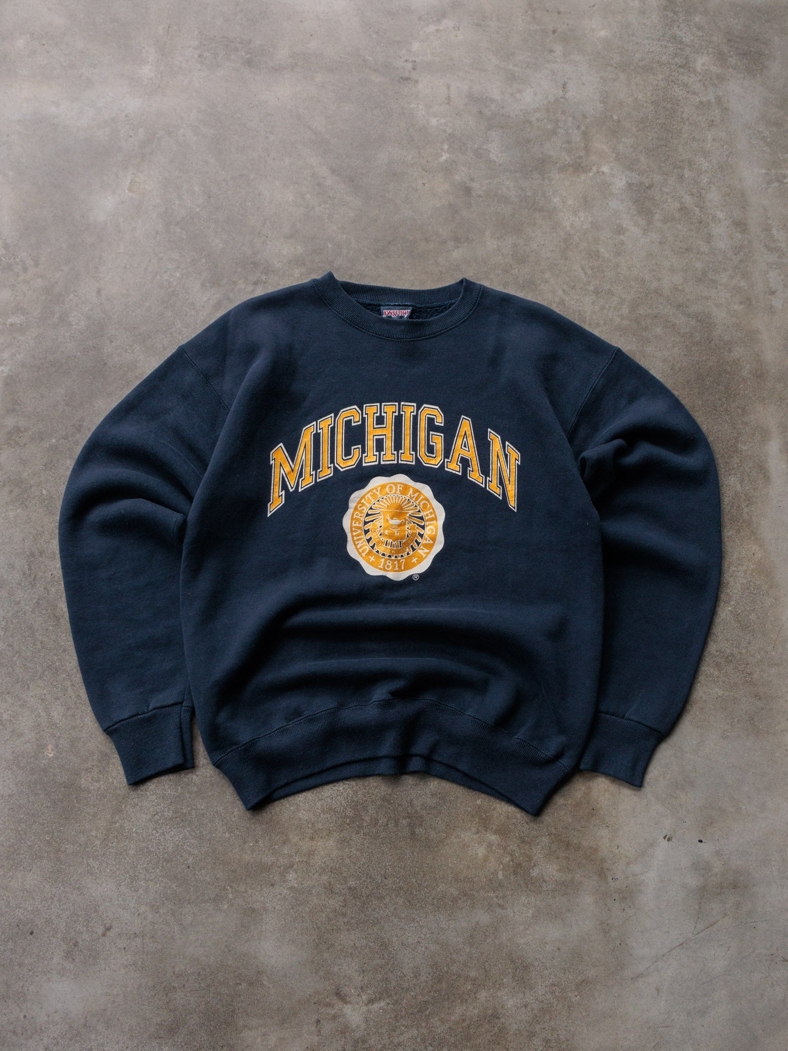 Vintage 90s Navy Jansport Michigan Sweatshirt (L)