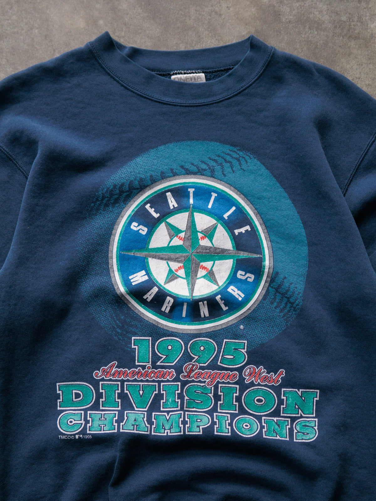 Vintage 1995 Navy Seattle Mariners Division Champions Sweatshirt (M)