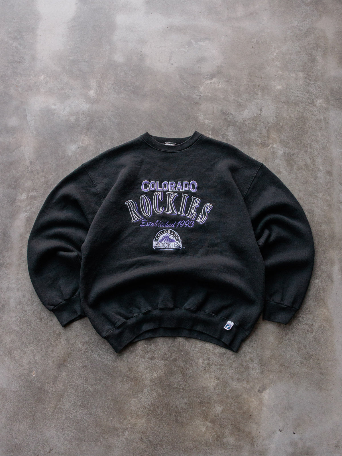 Vintage 90s Black Colorado Rockies Sweatshirt (XL)