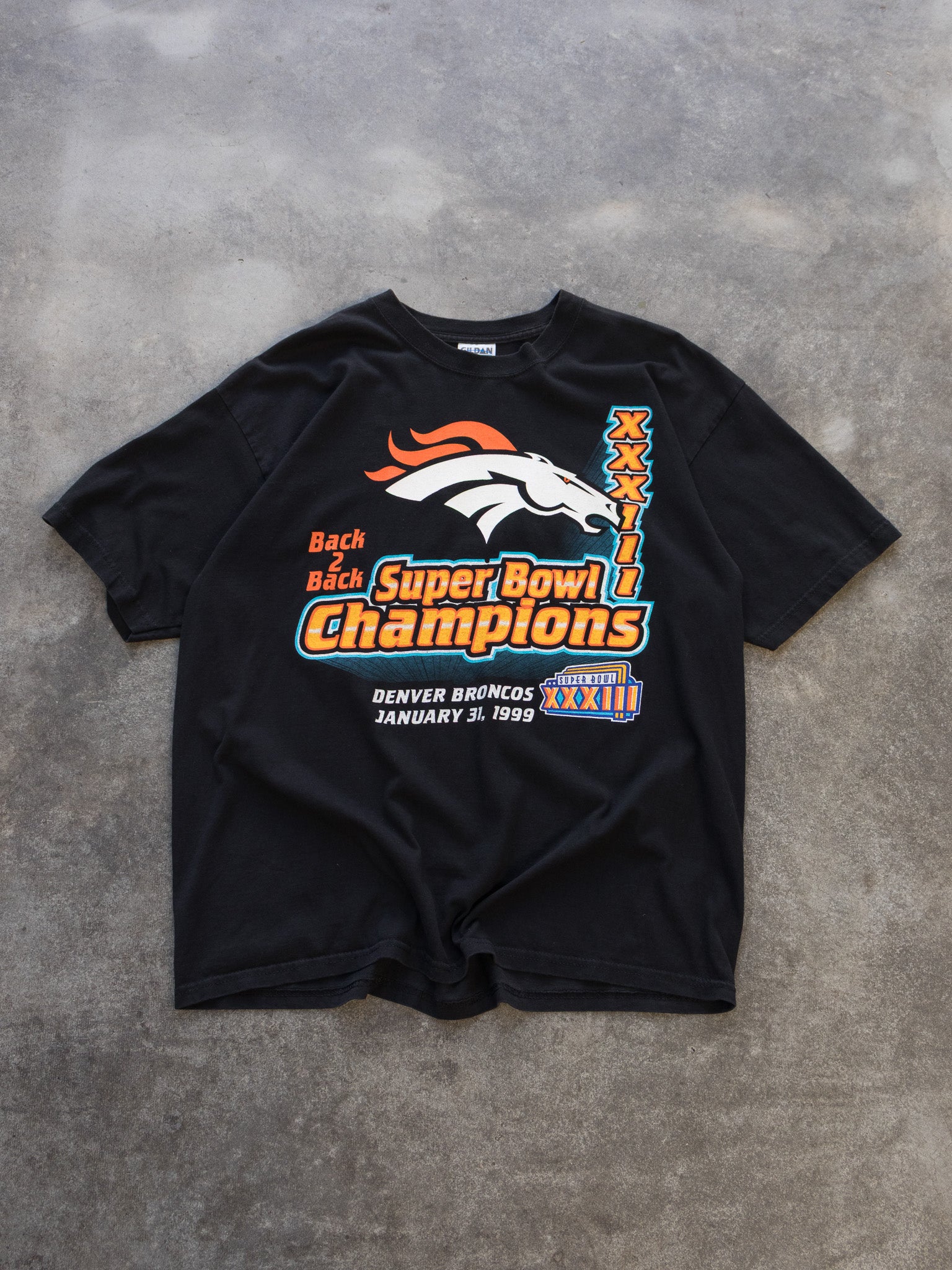 Vintage 1999 Denver Broncos Super Bowl Champions Tee (XL)