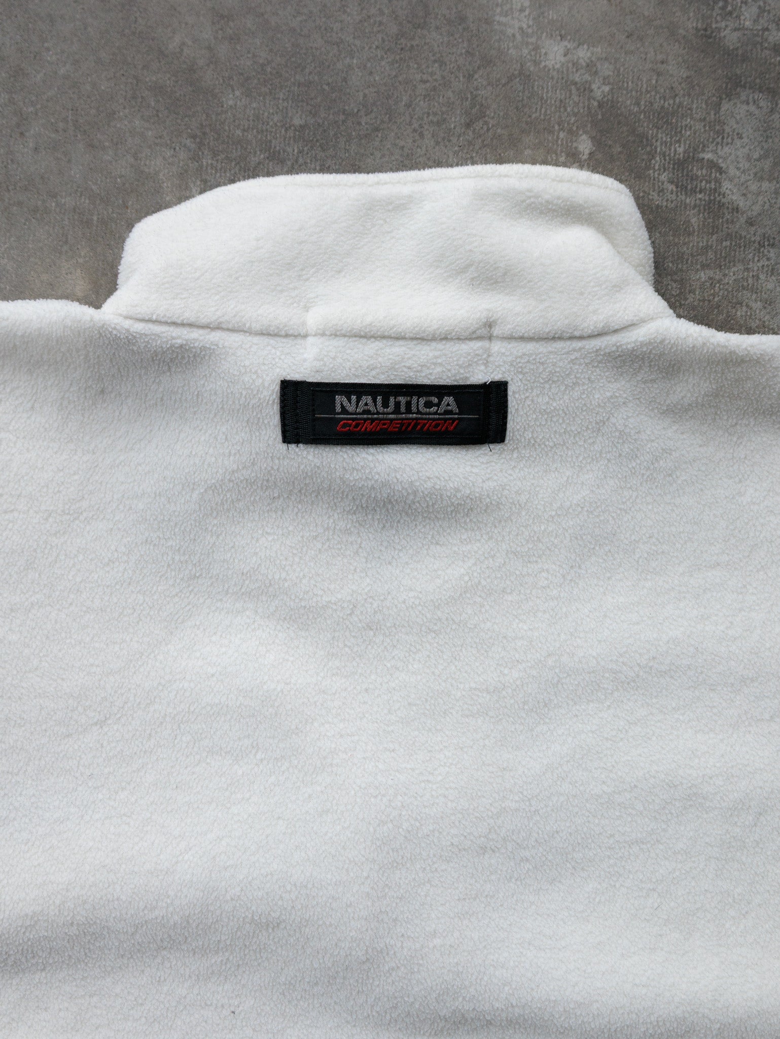 Vintage 90s White Nautica Competition Quarter Zip Fleece (2XL)