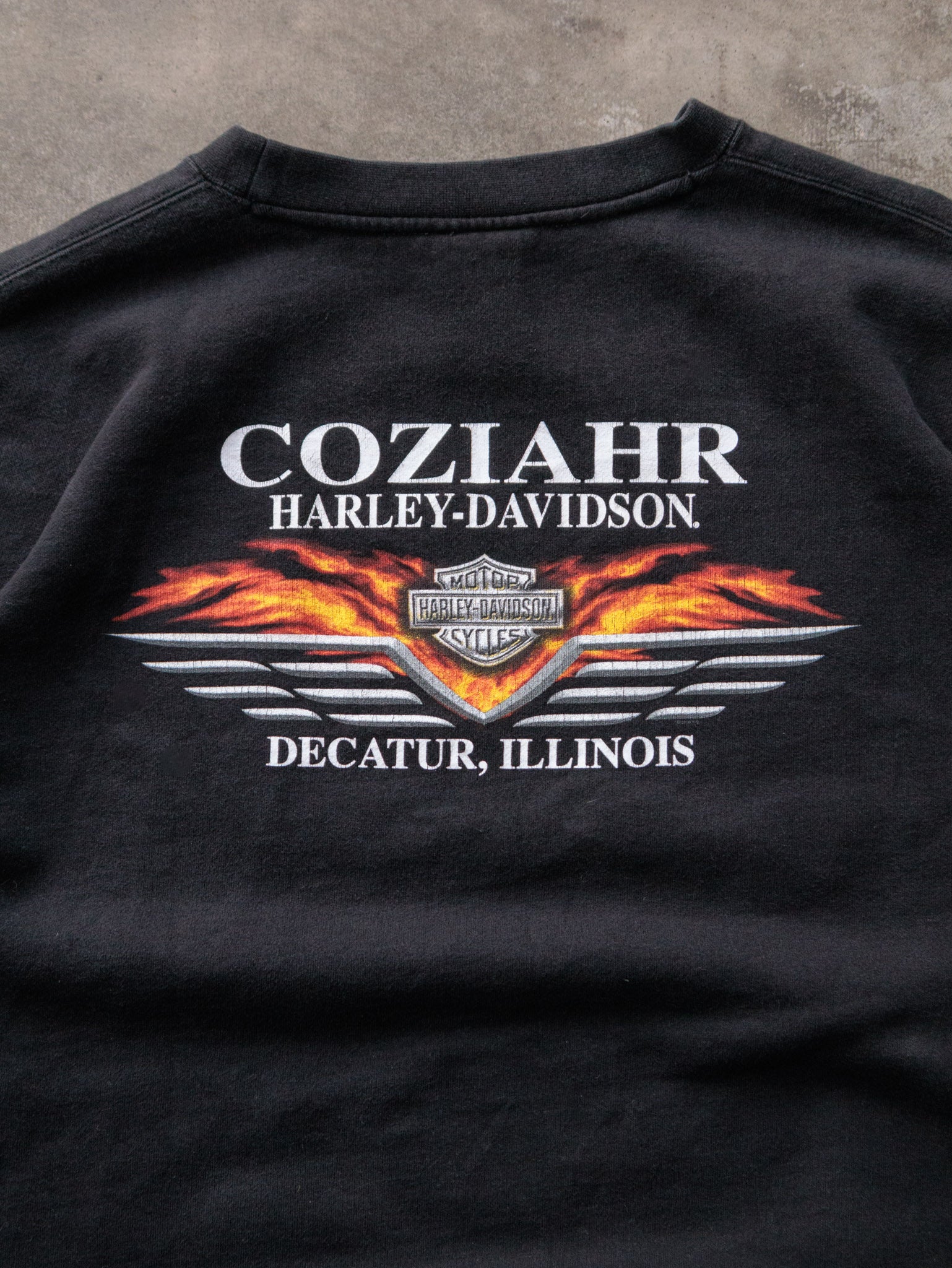 Vintage 2007 Black Harley-Davidson Decatur Illinois Sweatshirt (-)