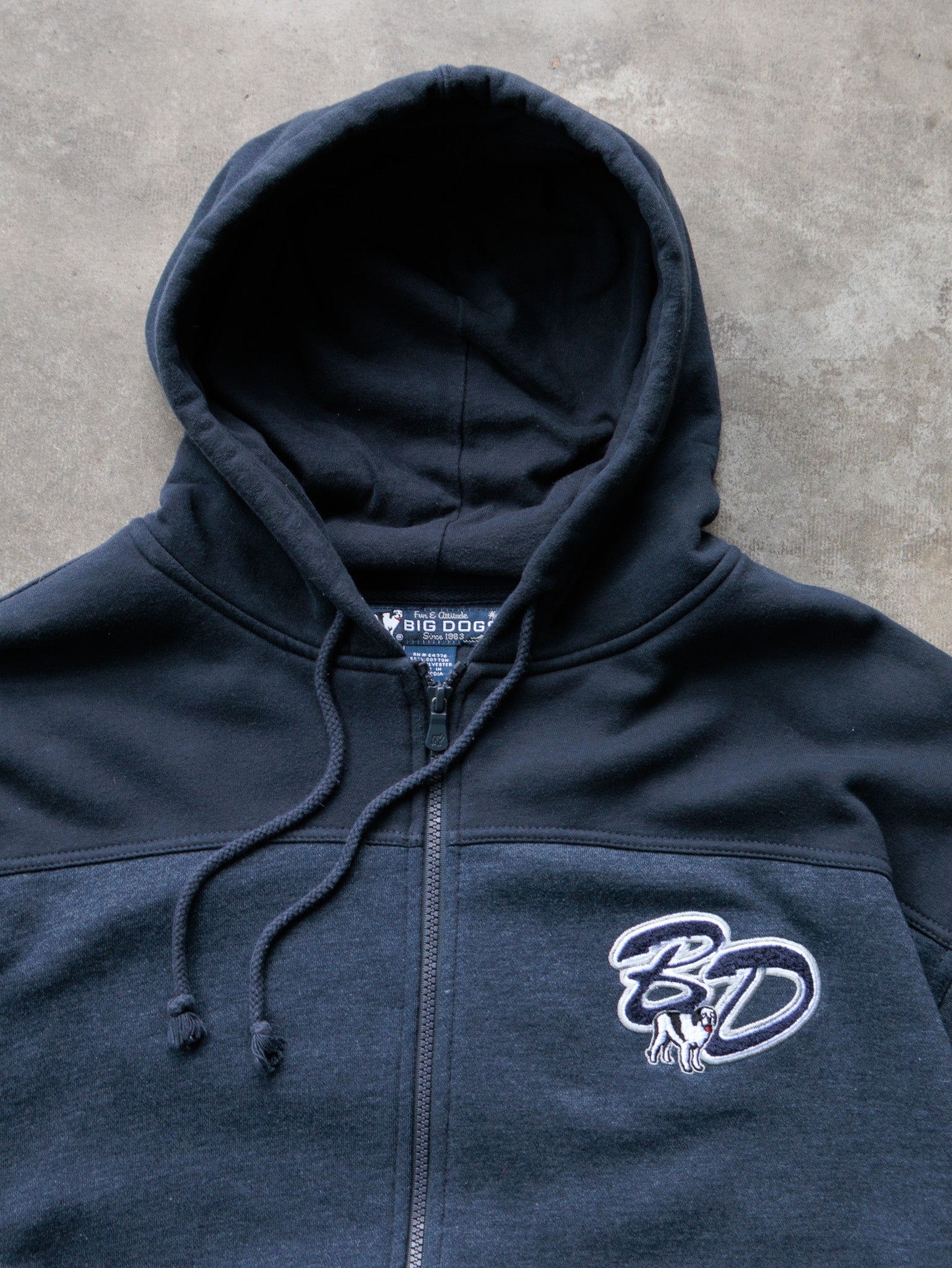 Vintage 00s Navy Big Dogs Hoodie (1X)