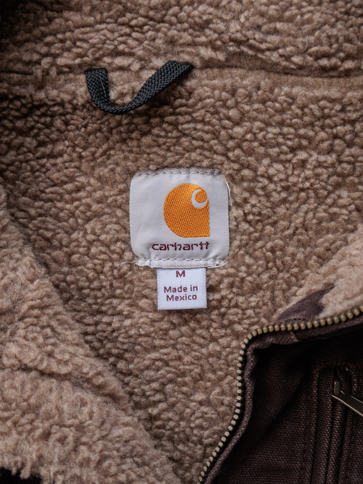 Vintage Brown Carhartt Sherpa-Lined Vest (M)