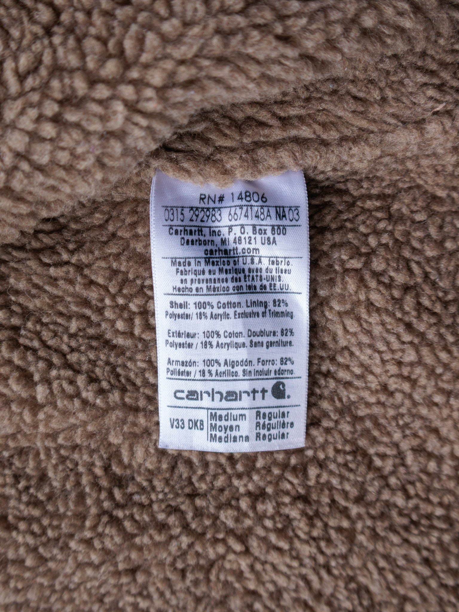 Vintage Brown Carhartt Sherpa-Lined Vest (M)