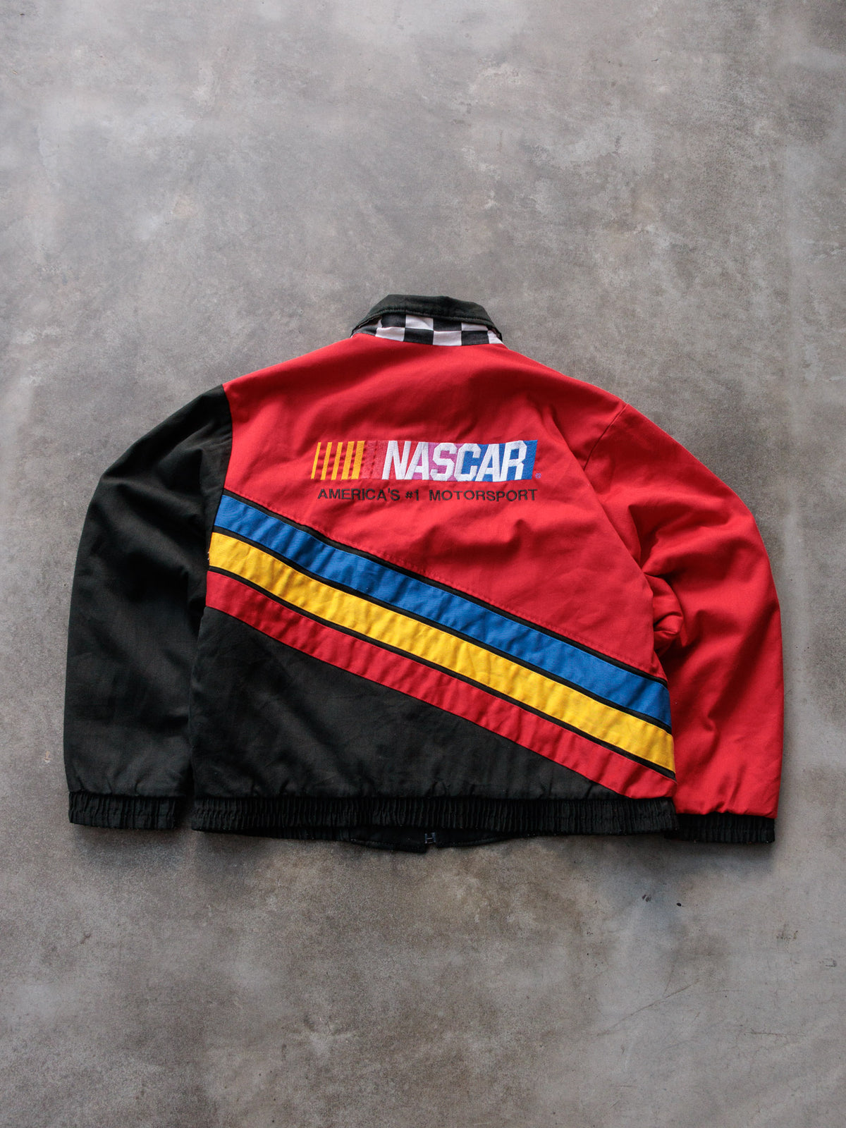 Vintage 90s Red NASCAR Colourblock Jacket (L)